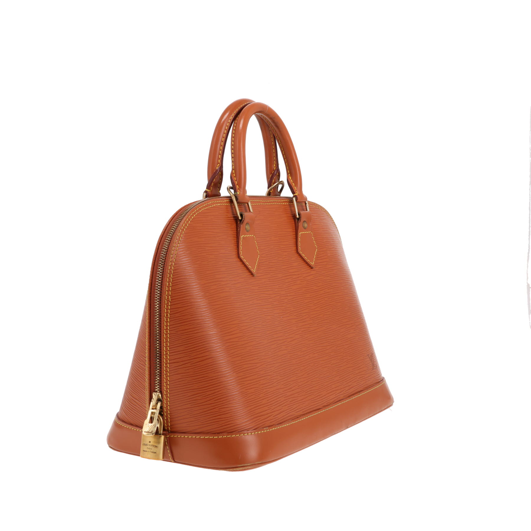 Louis Vuitton Alma medium handbag in brown Épi leather