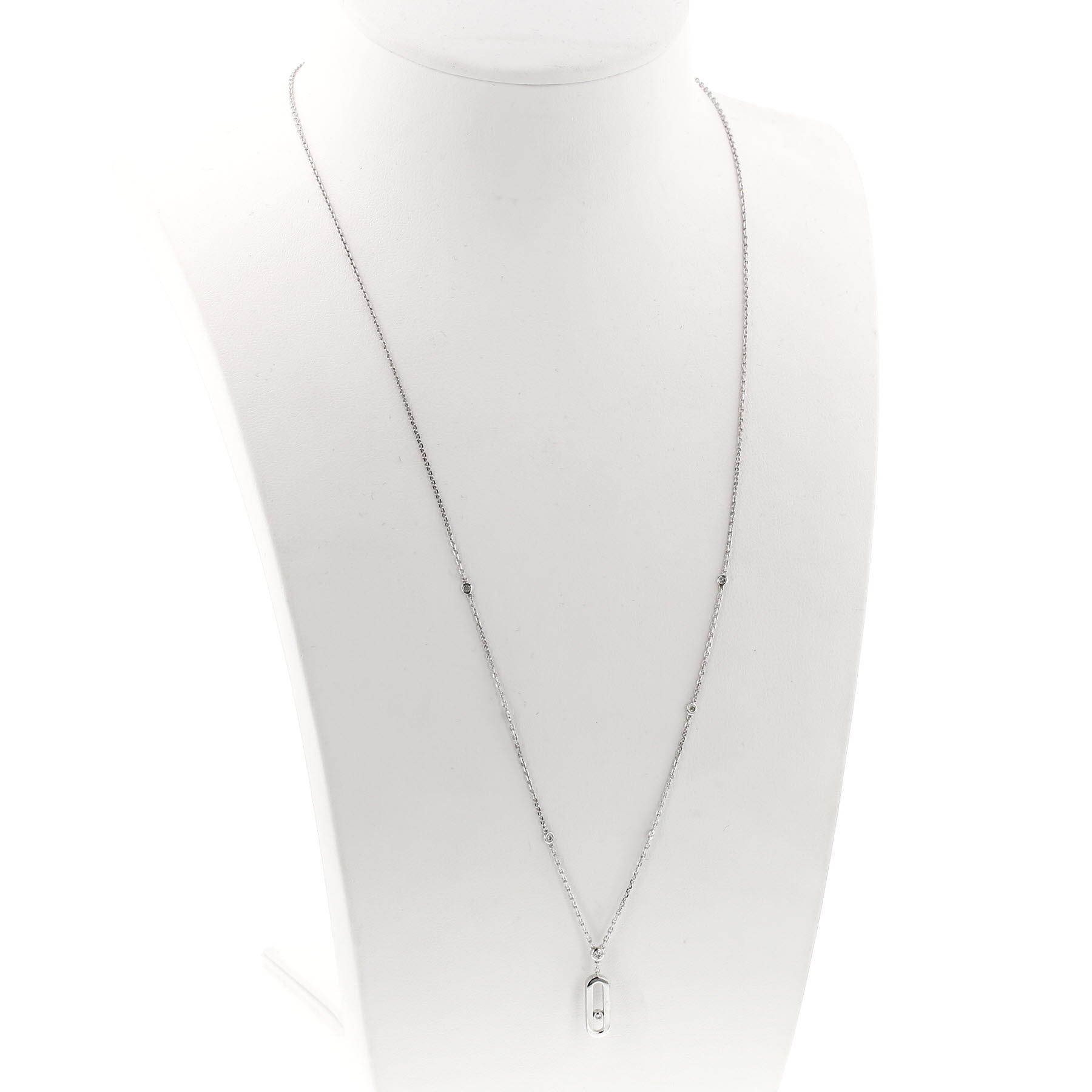 Collier Messika Move Uno en or blanc et diamants