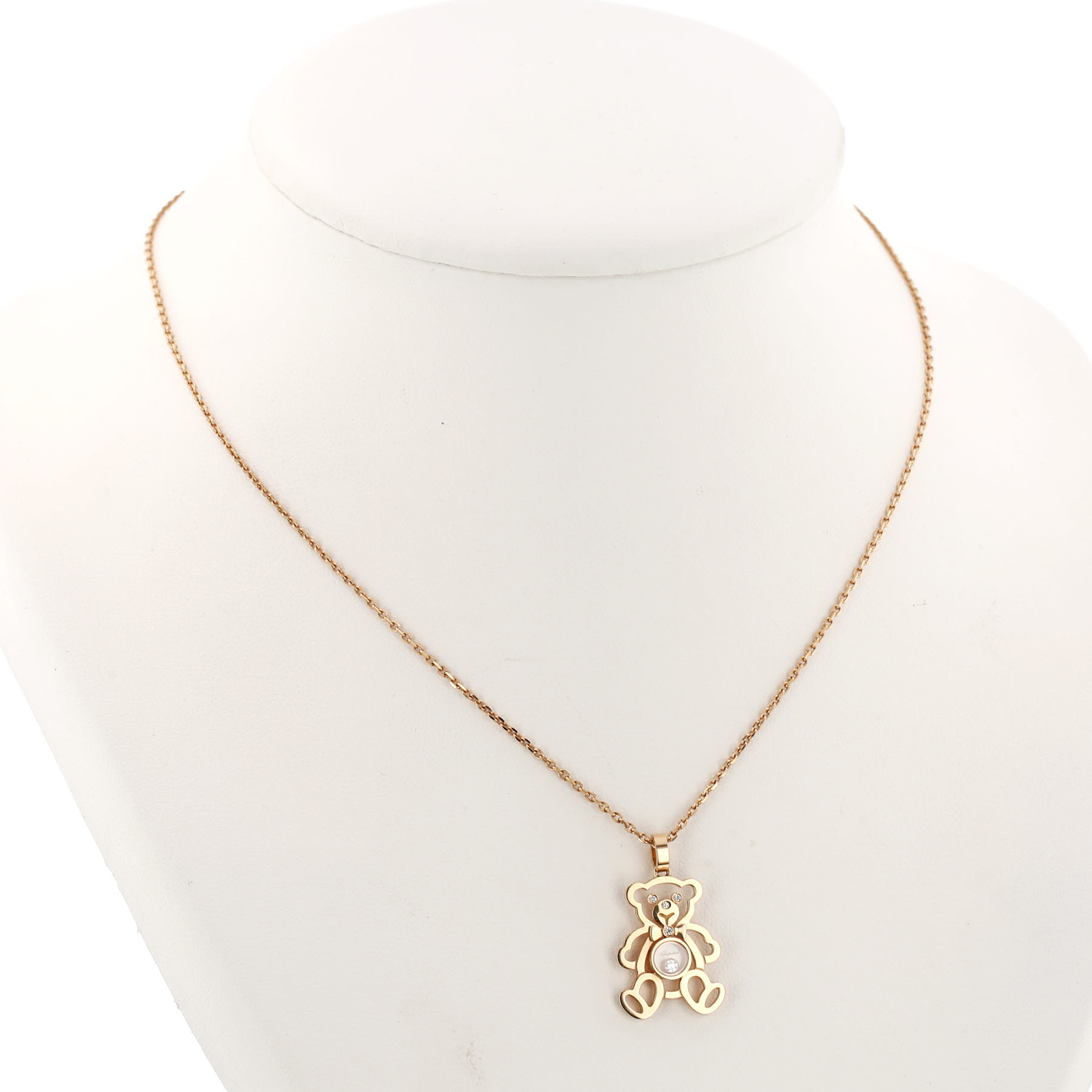 Collier Chopard Happy Diamonds en or rose et diamants