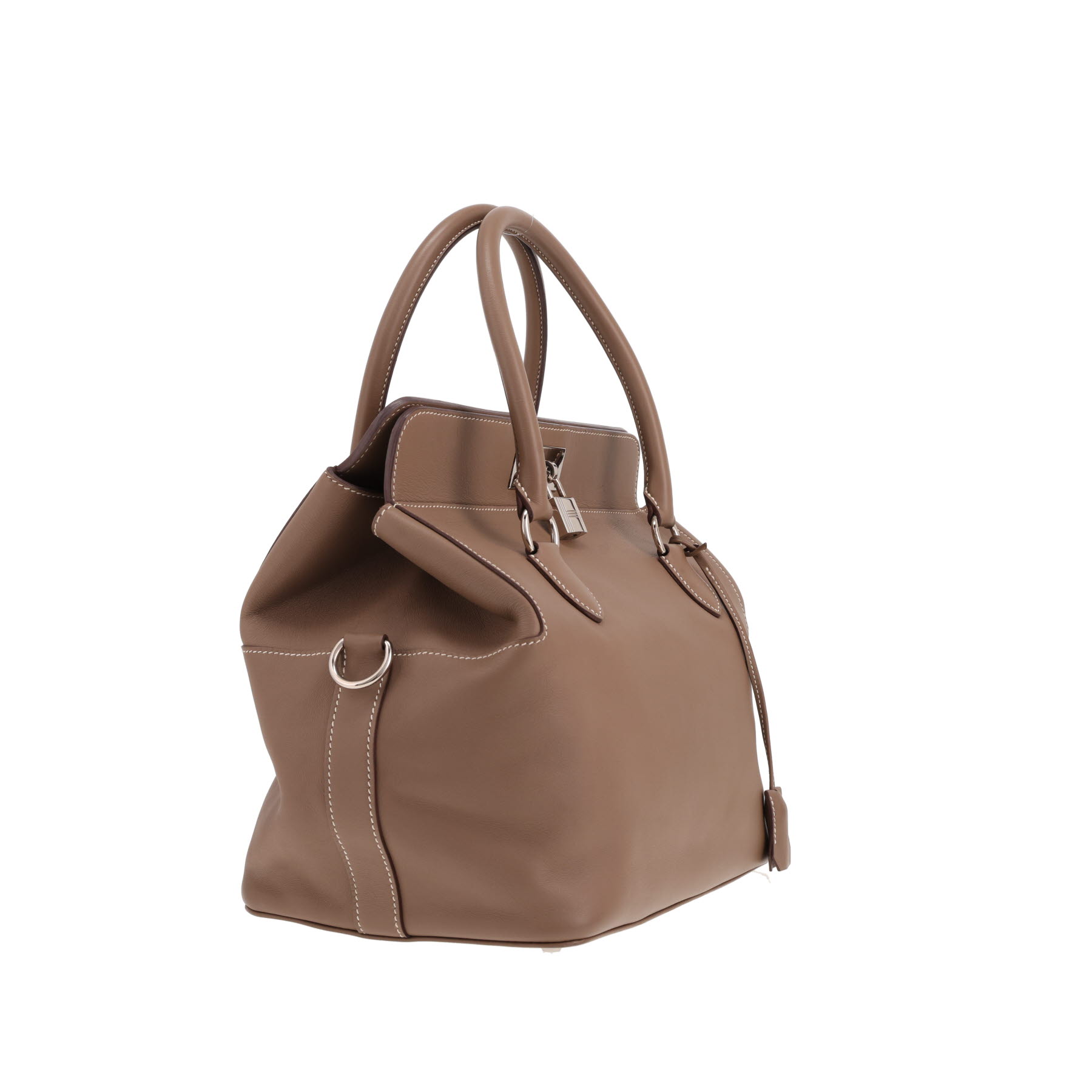 Borsa Hermès “Tool Box” in pelle Swift Étoupe color canapa