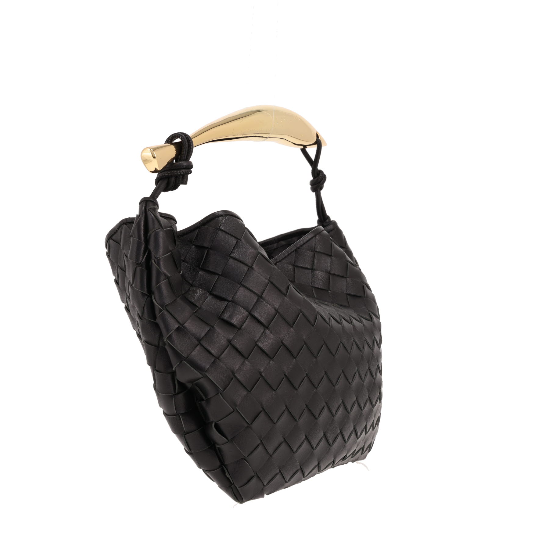 Bottega Veneta ‘Sardine’ handbag in Noir intrecciato leather