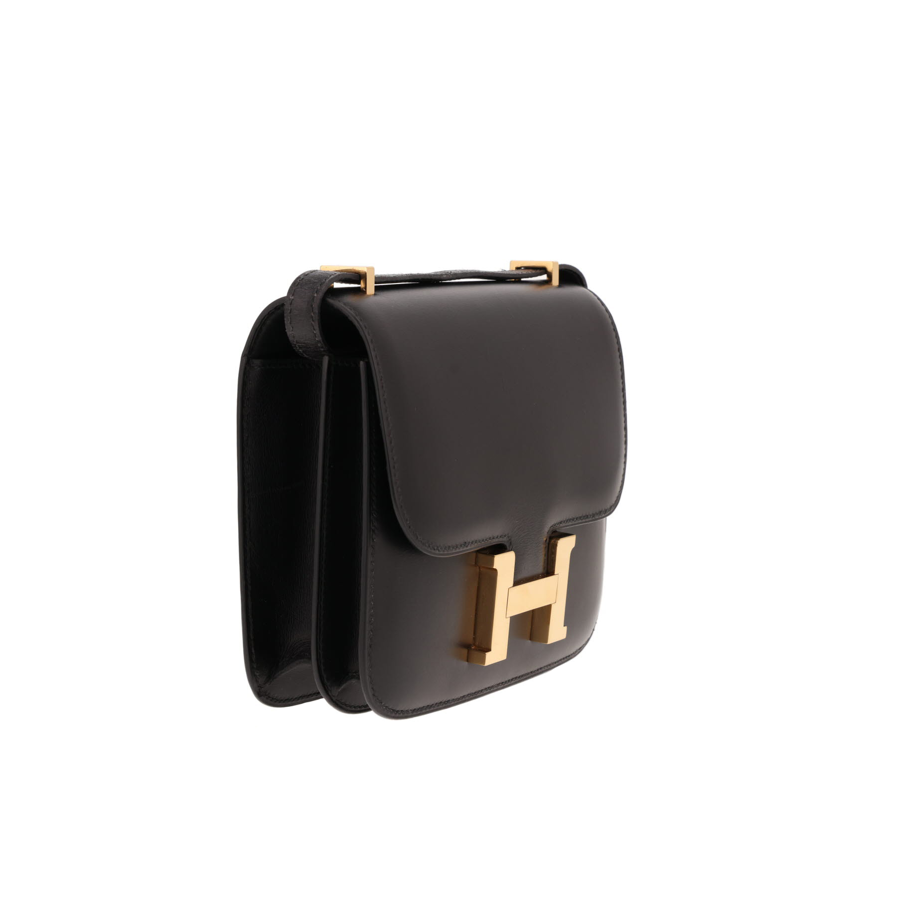 Bolso Hermès «Constance» de 18 cm, modelo pequeño, de piel «box» Noir