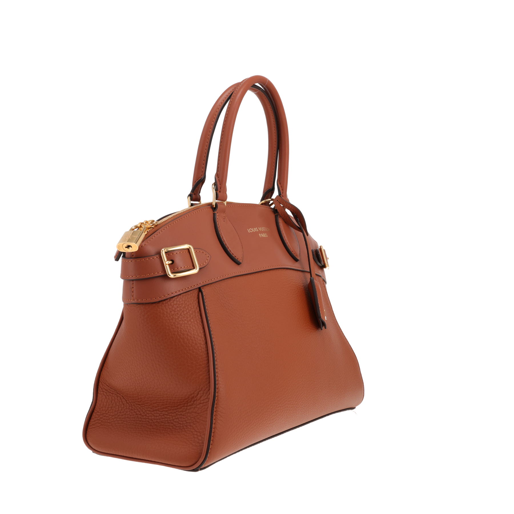 Sac à main Louis Vuitton  Lockit en cuir grainé marron