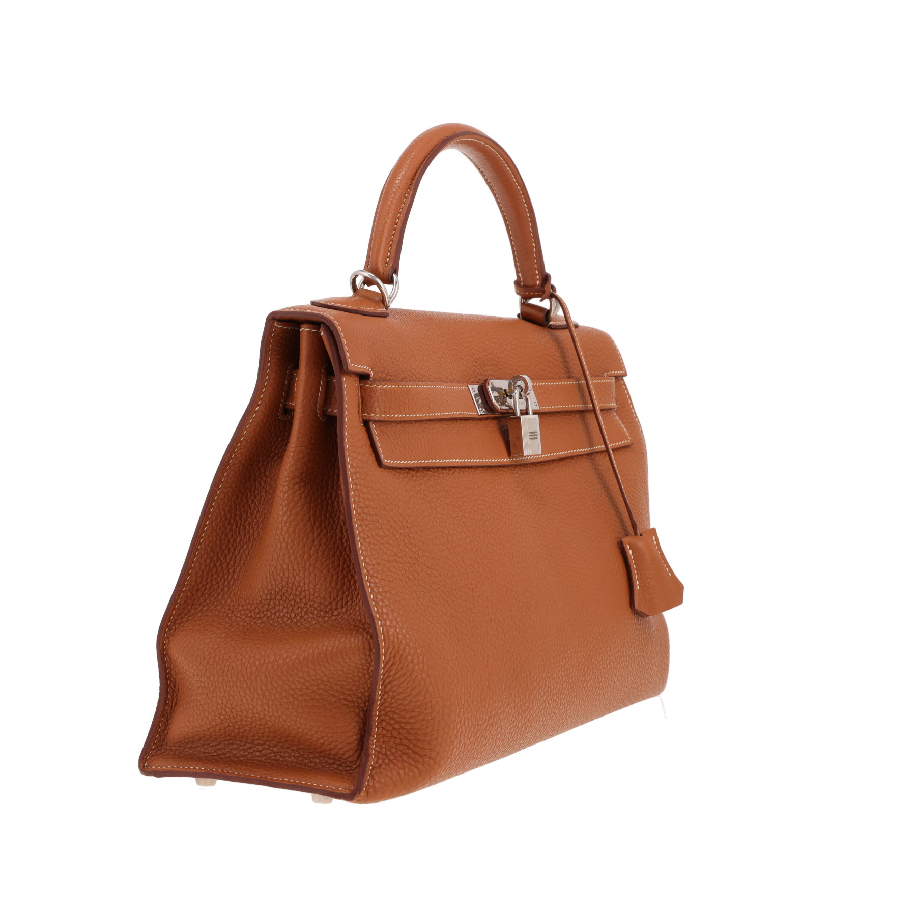 Borsa Hermès Kelly da 32 cm in pelle Togo Gold