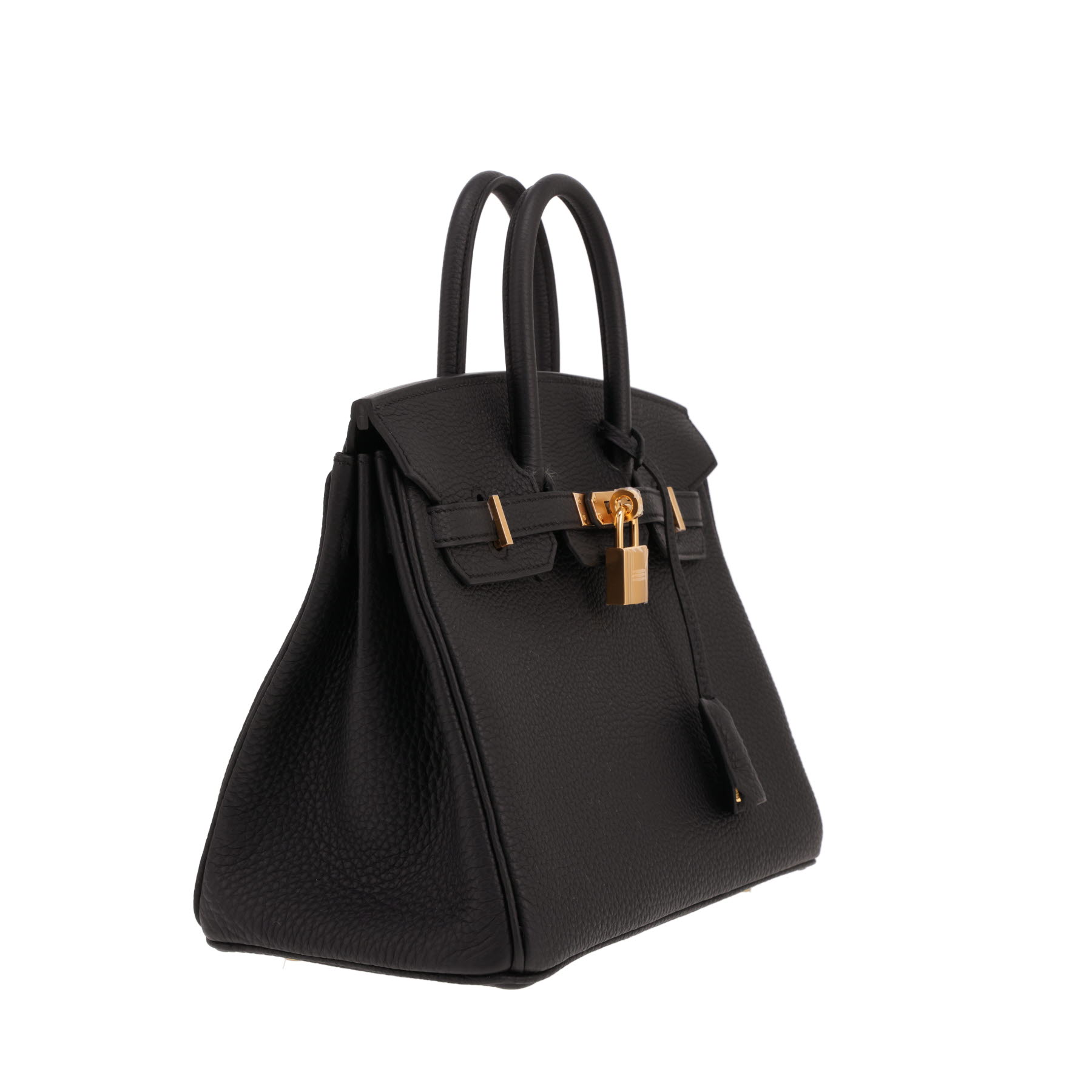 Sac à main Hermès  Birkin 25 cm en cuir togo noir