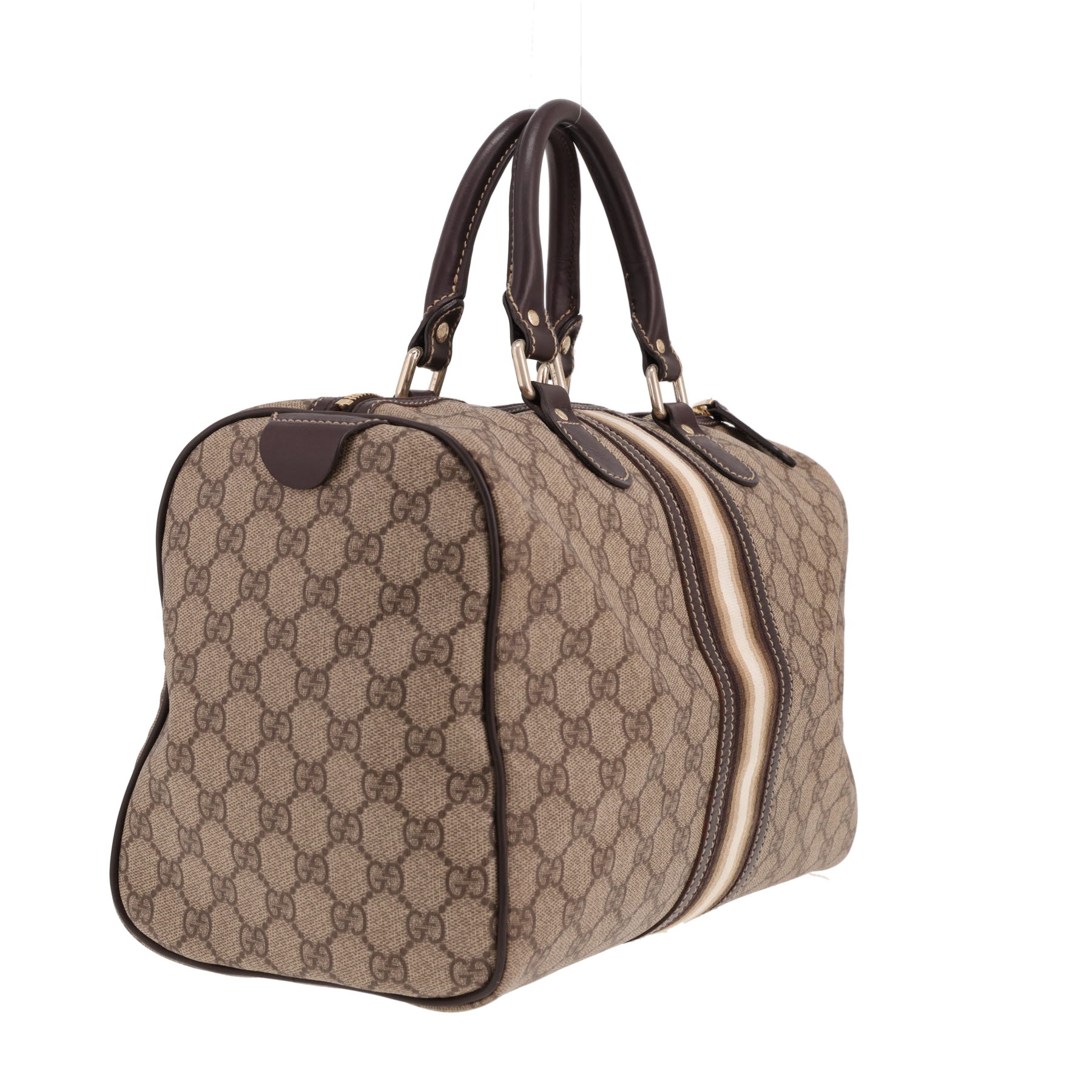 Gucci handbag  Gucci Vintage in beige GG Supreme canvas and brown leather