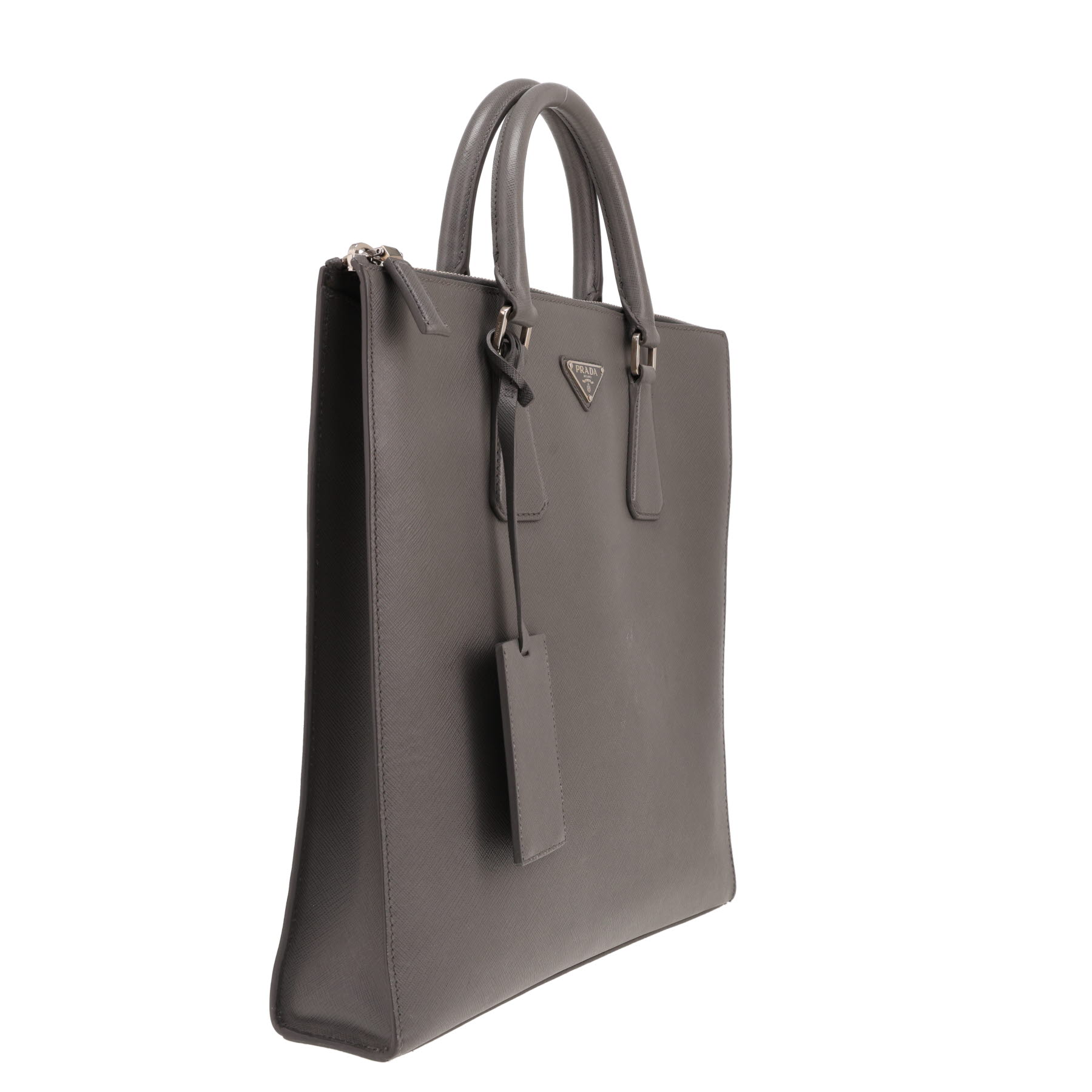 Borsa Prada   in pelle saffiano grigia