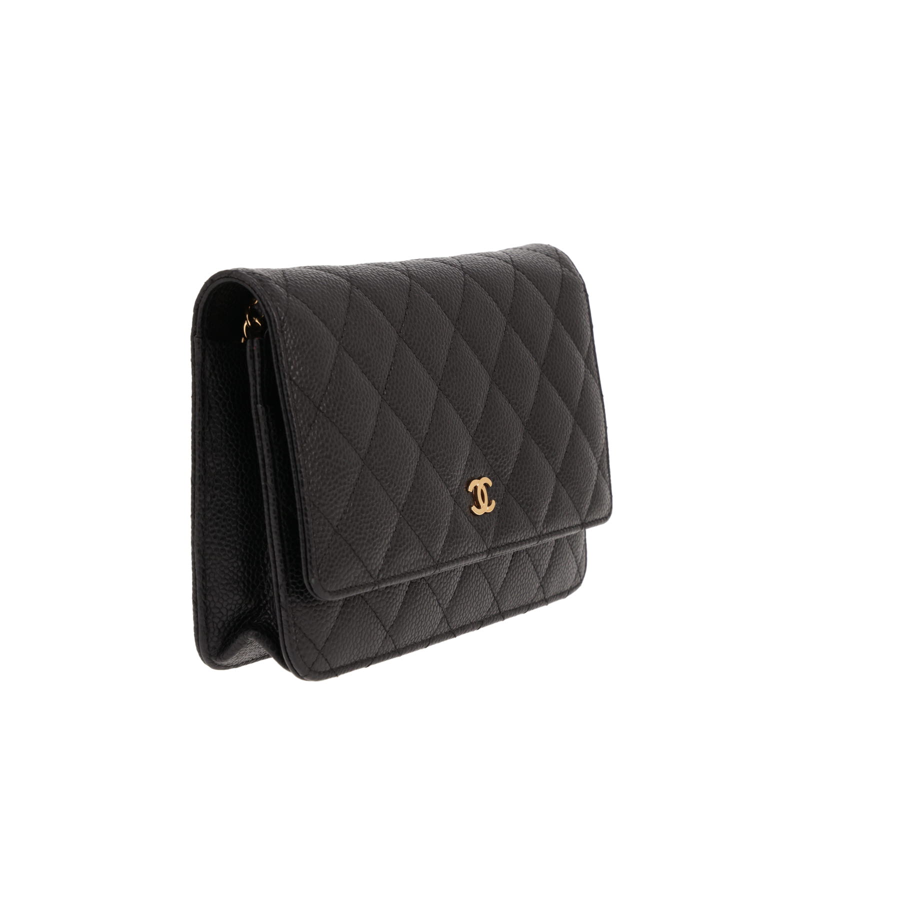 Chanel ‘Wallet on Chain’ shoulder bag in Noir quilted grained leather