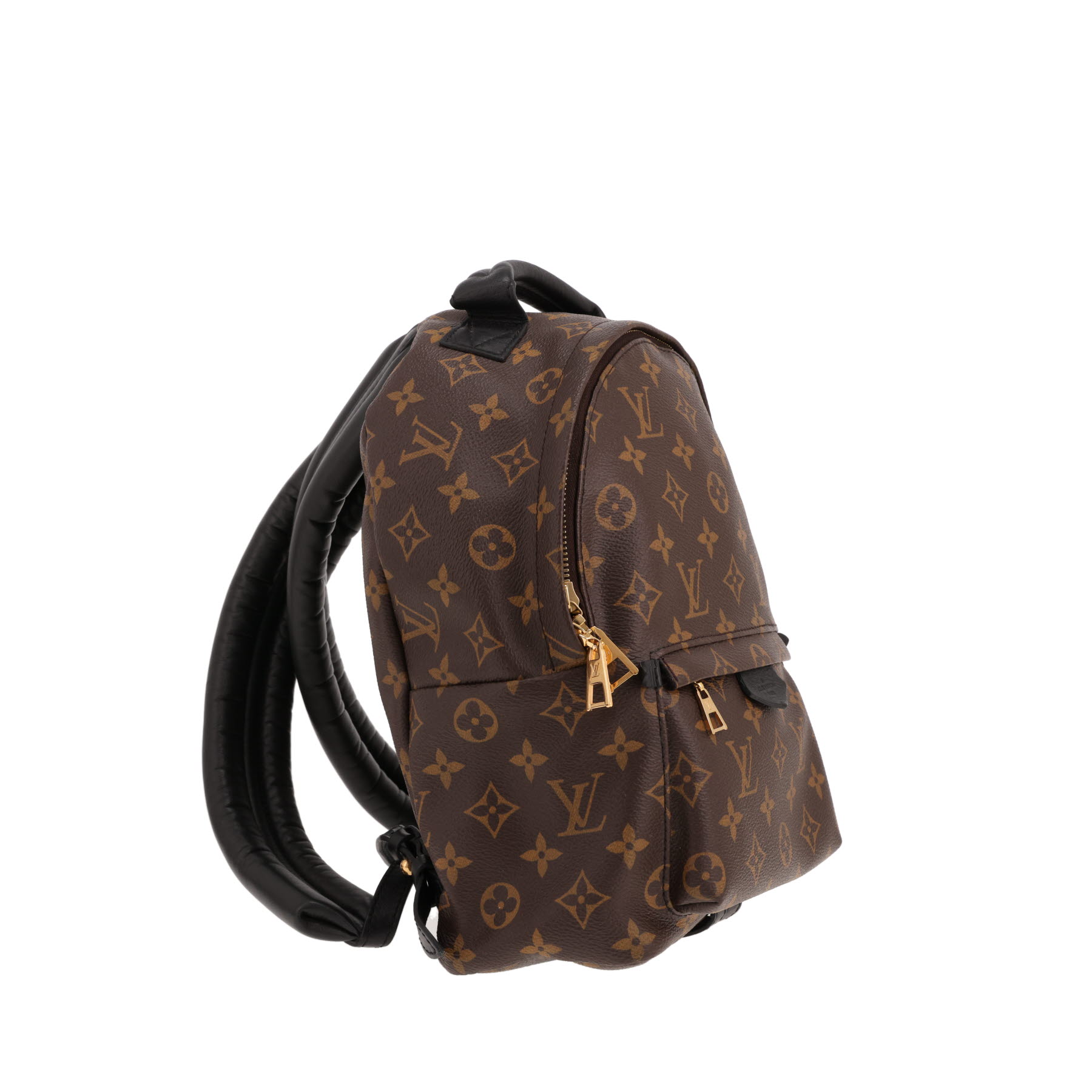 Louis Vuitton Palm Springs rucksack in brown Monogram canvas and black leather