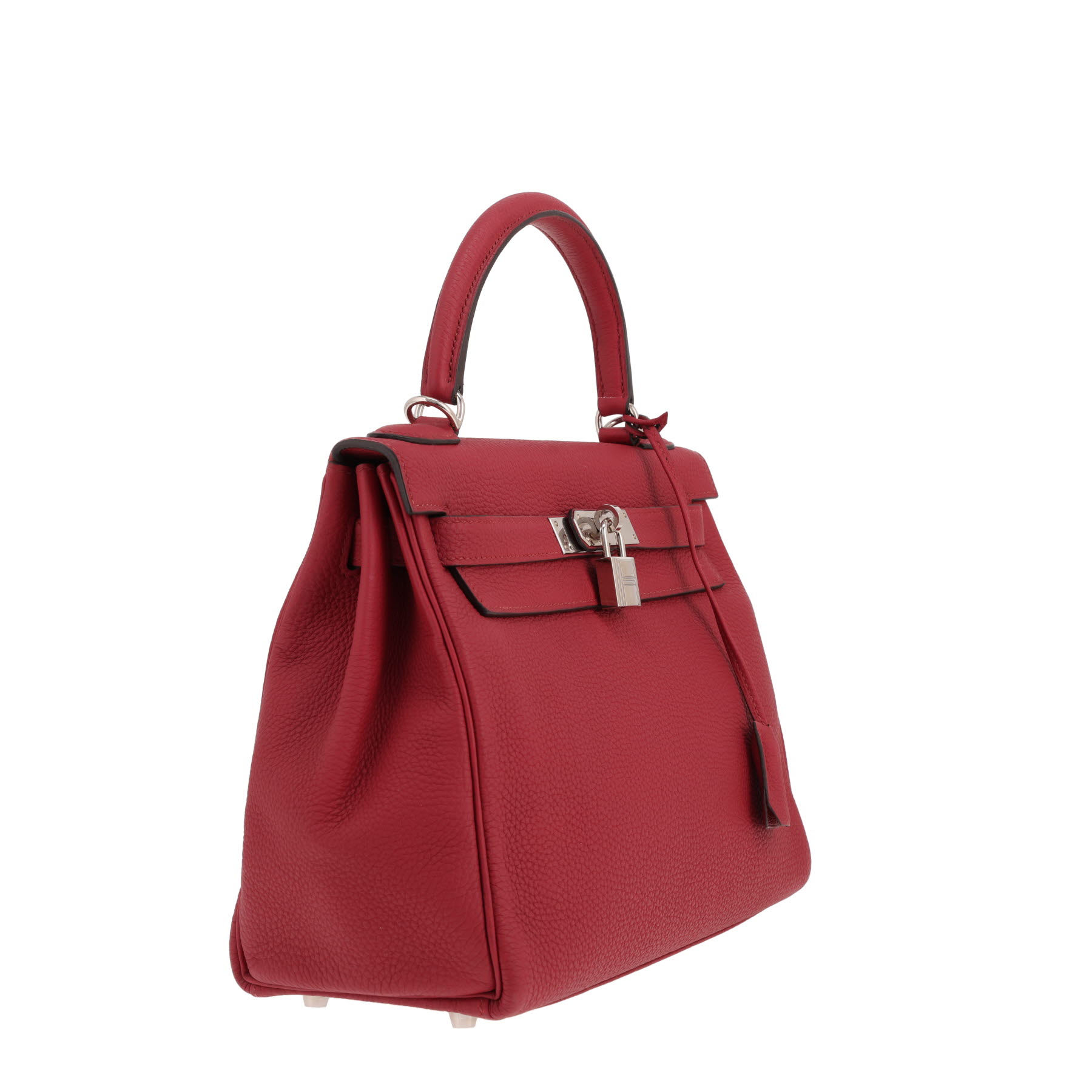 Borsa Hermès Kelly da 28 cm in pelle Togo Rubis
