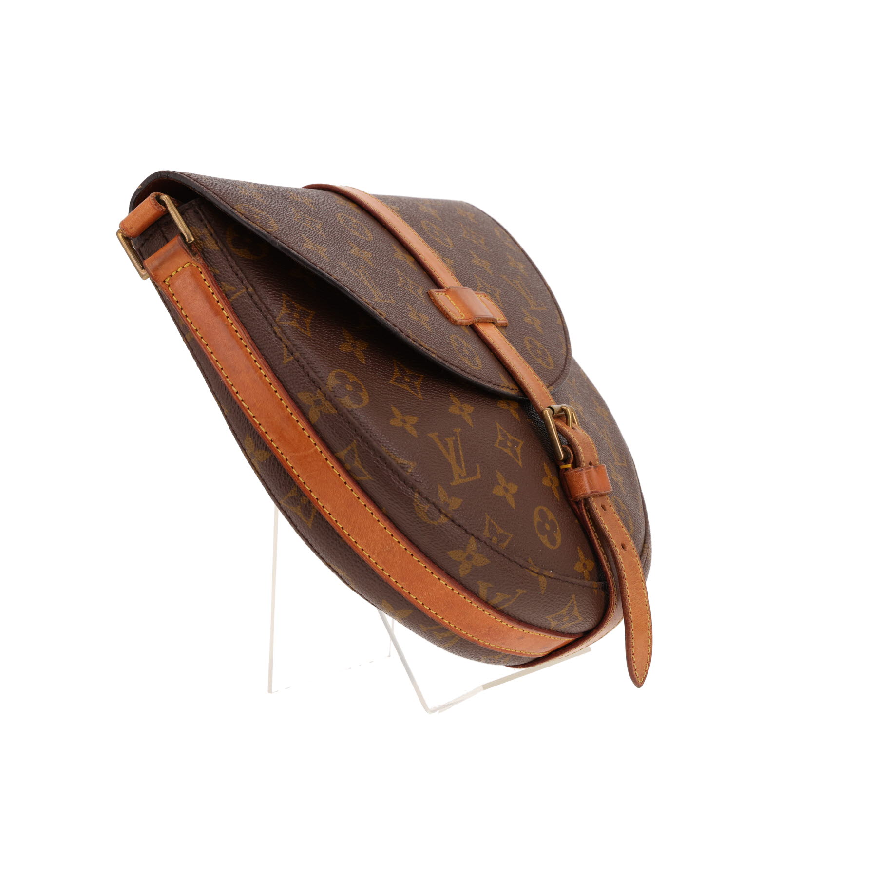 Louis Vuitton Chantilly shoulder bag in brown Monogram canvas and natural leather