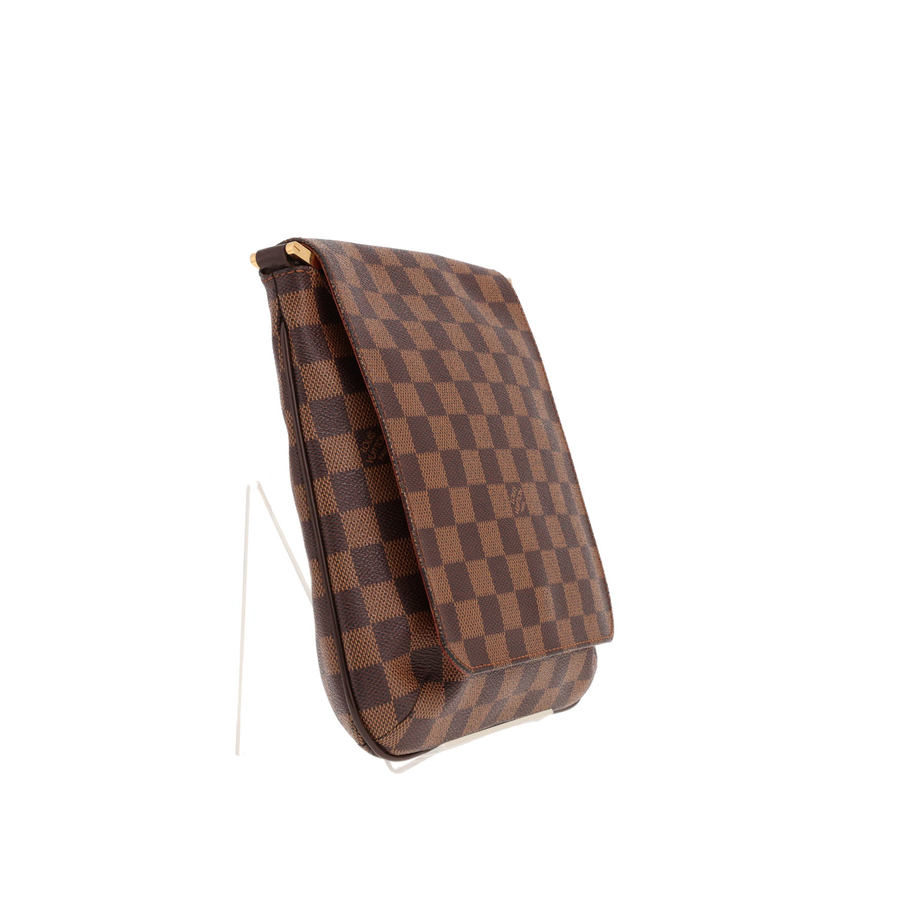 Sac bandoulière Louis Vuitton  Salsa en toile damier ébène et cuir marron