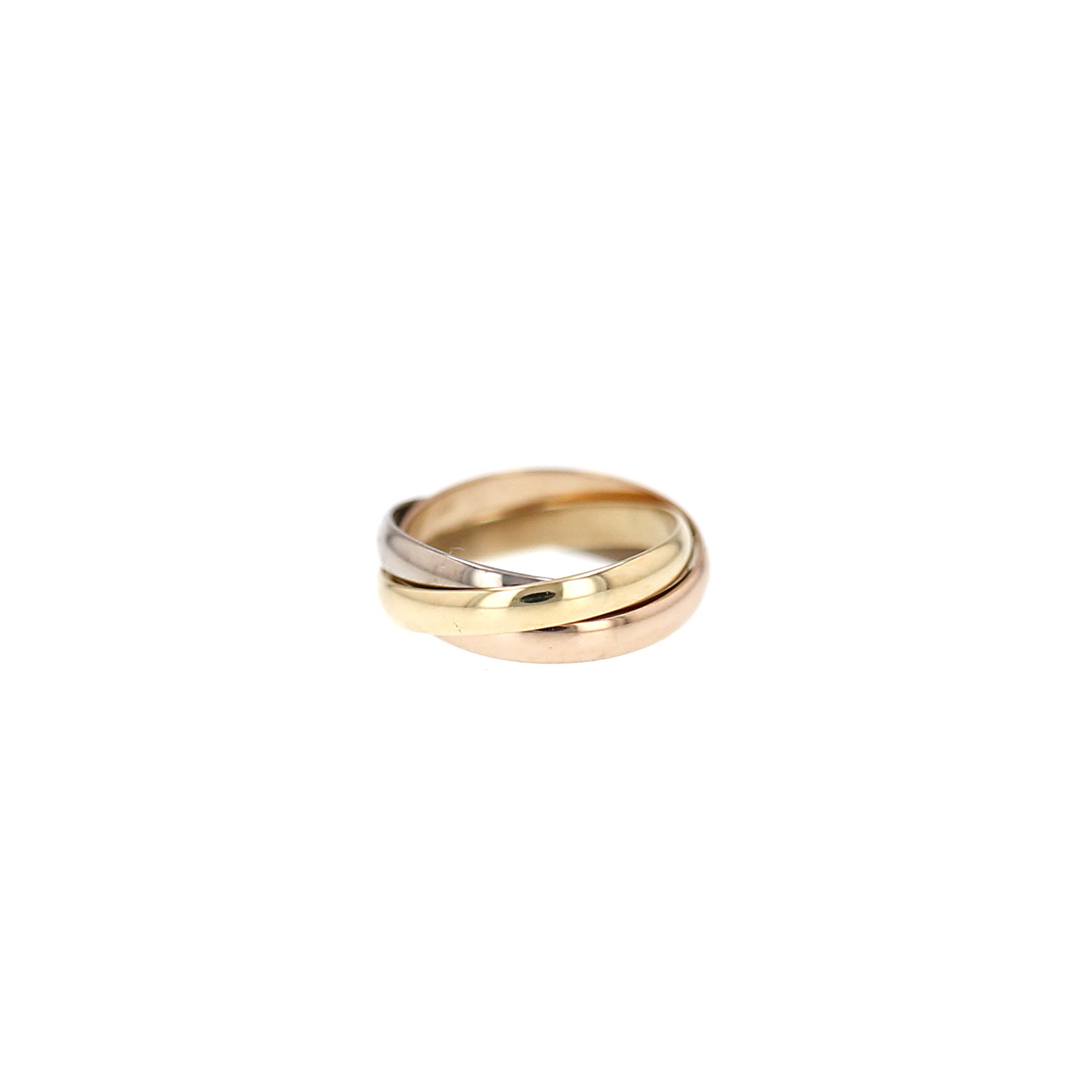 Bague Cartier Trinity petit modèle en 3 ors, taille 50