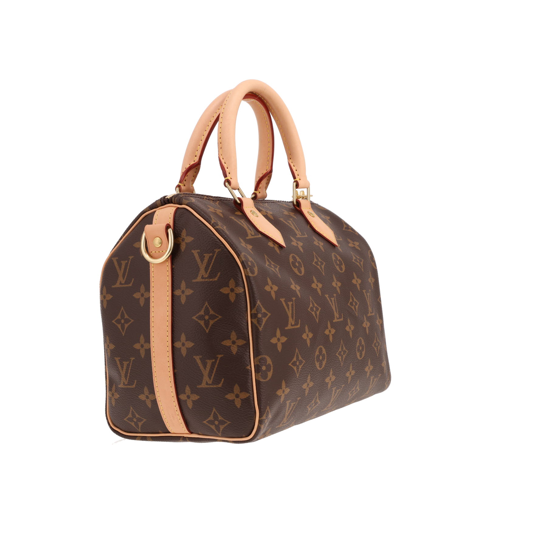 Louis Vuitton Speedy 25 handbag in brown Monogram canvas and natural leather