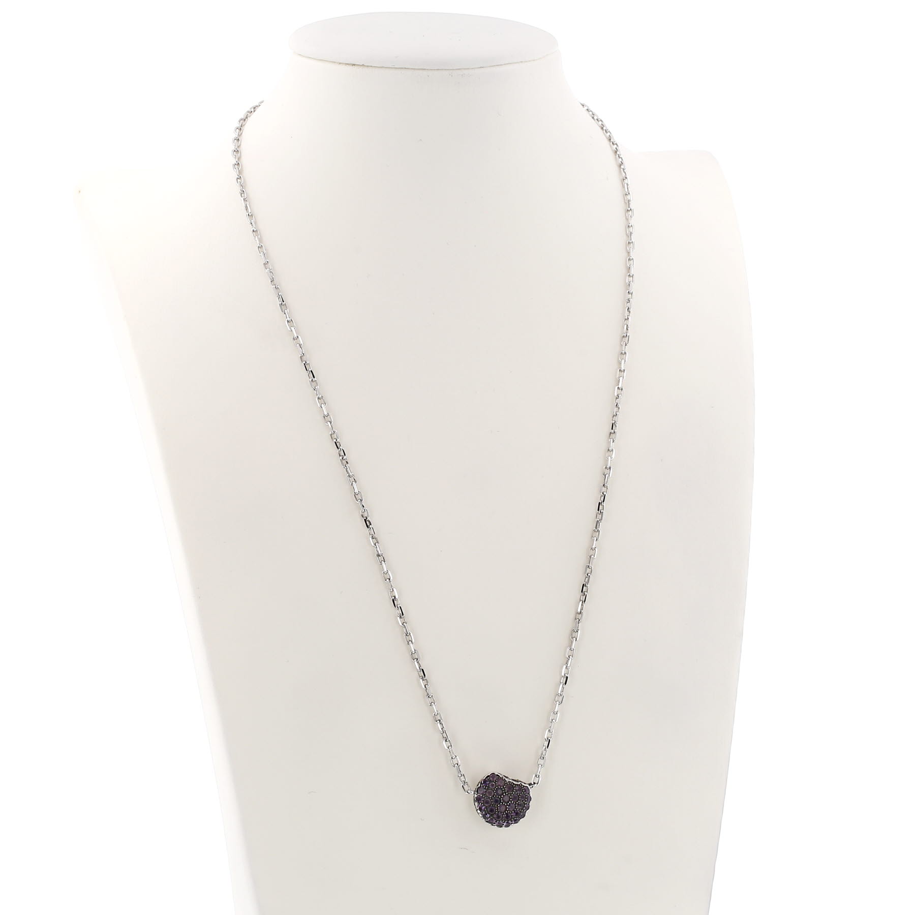 Collier Boucheron  en or blanc et améthystes