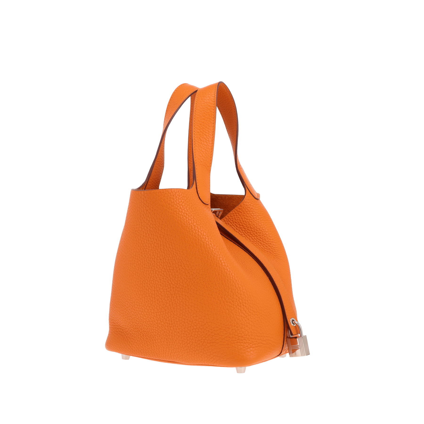 Bolso de mano Hermès Picotin de 18 cm, de piel Togo Orange
