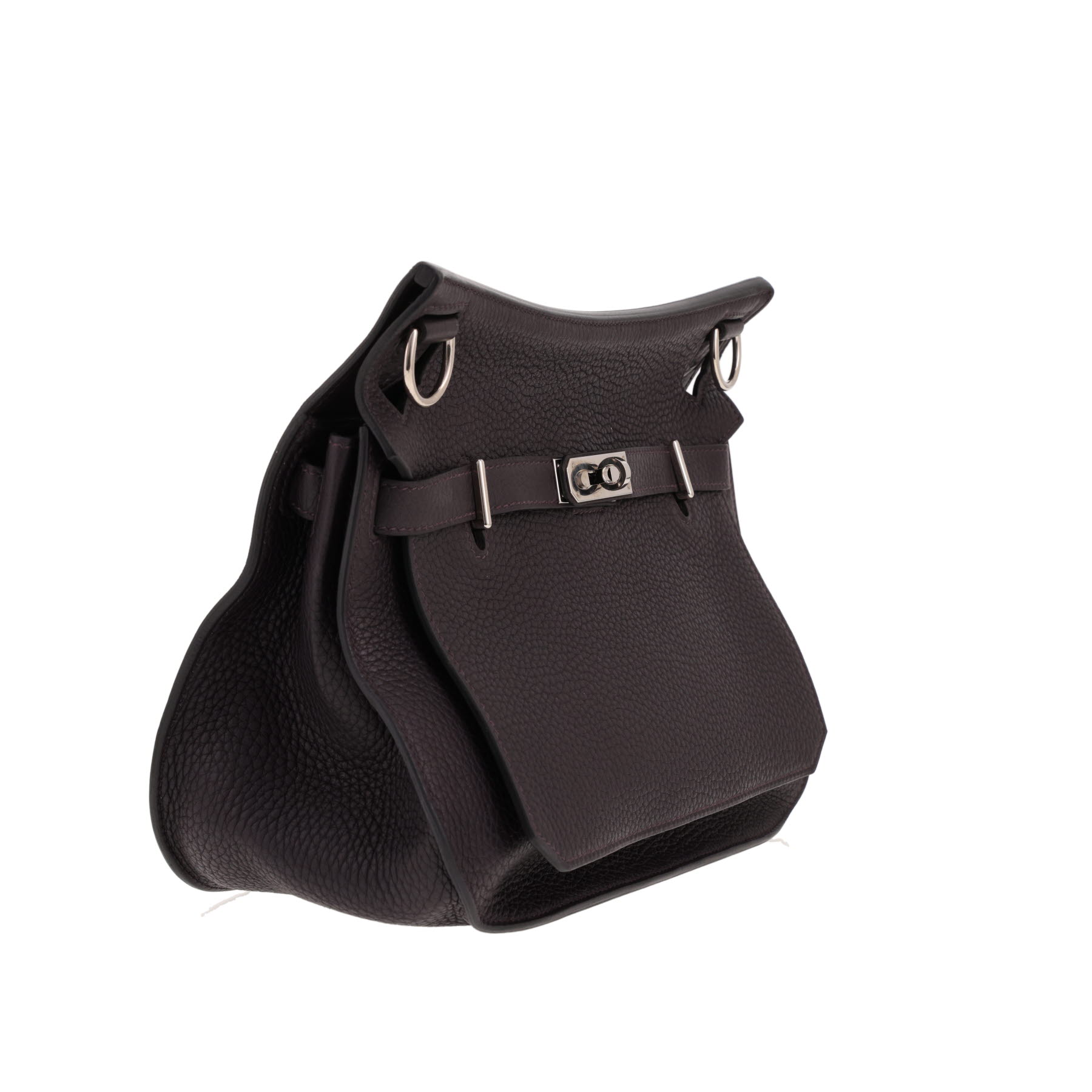 Sac bandoulière Hermès  Jypsiere 28 cm en cuir taurillon clémence Prunoir