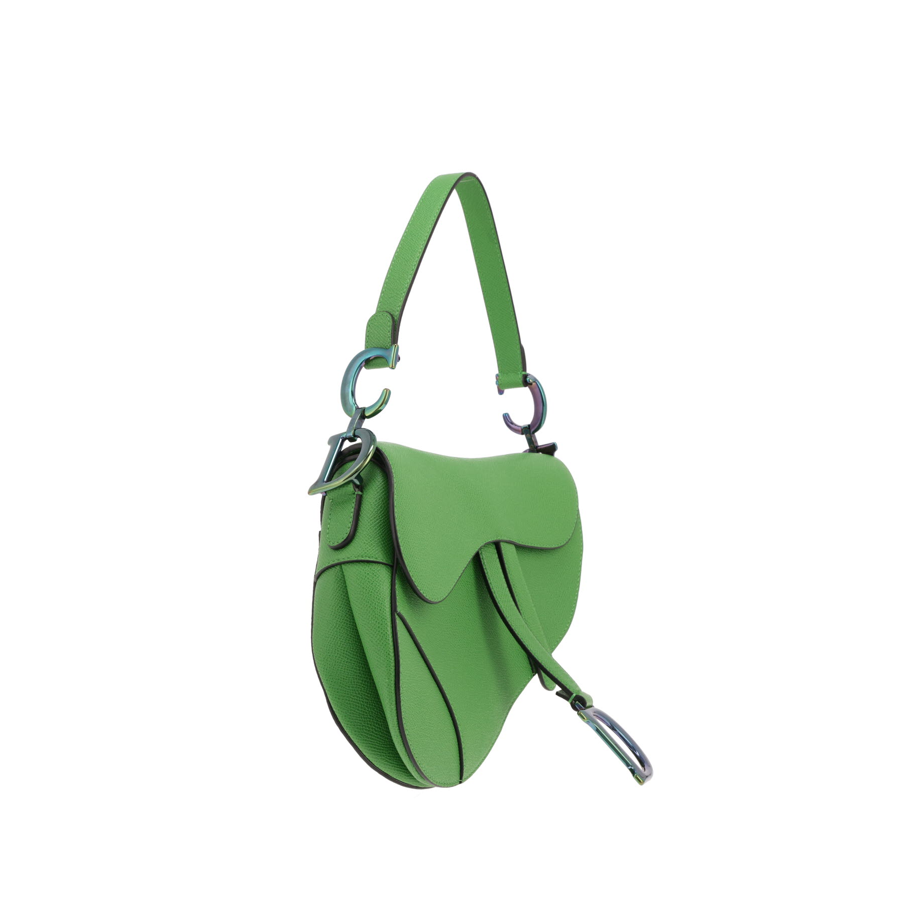 Sac à main Dior  Saddle en cuir grainé vert