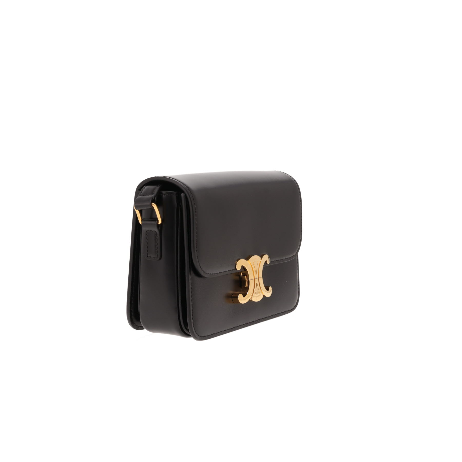 Bolso bandolera Celine «Triomphe Teen» de piel negra