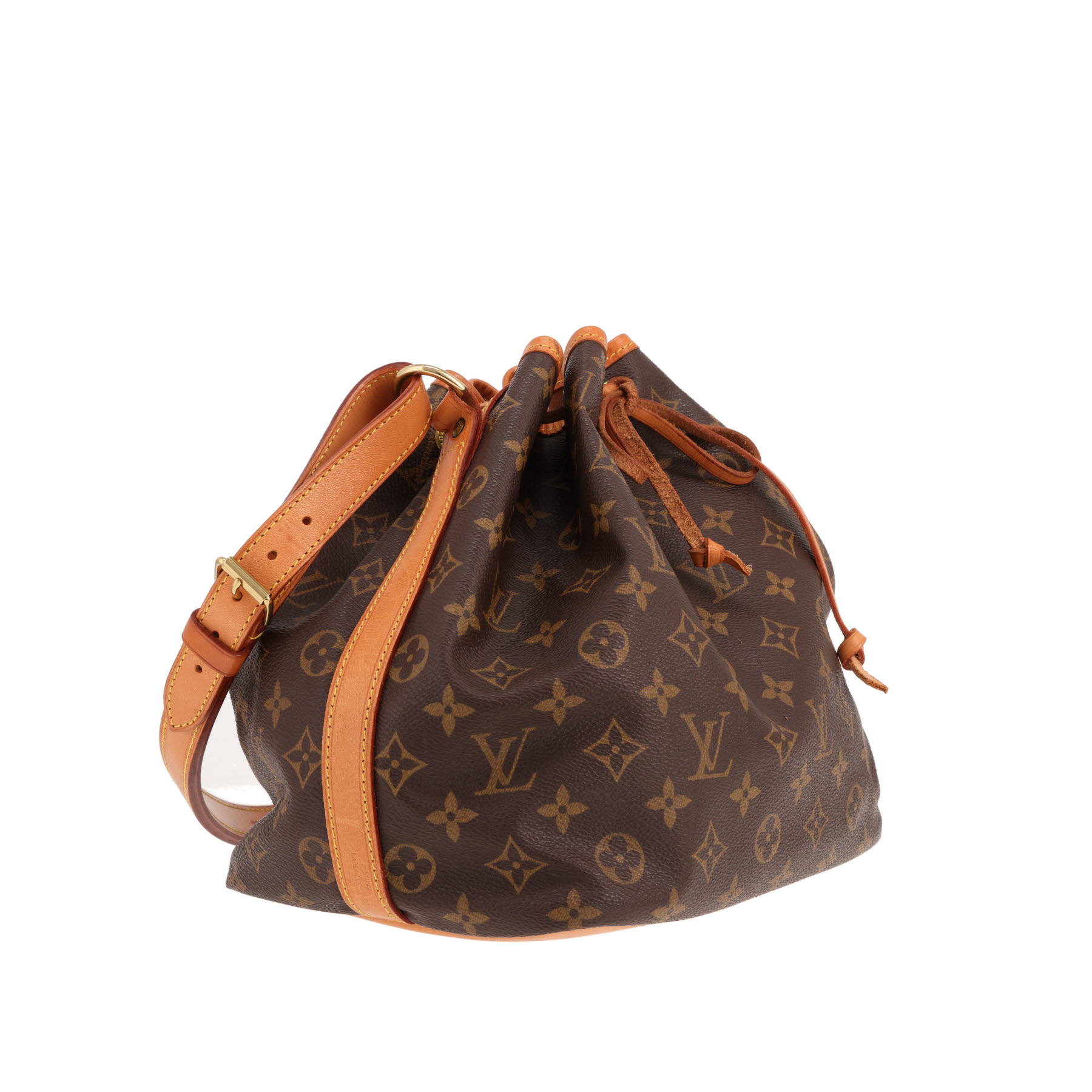 Sac à main Louis Vuitton  Petit Noé en toile monogram marron et cuir naturel