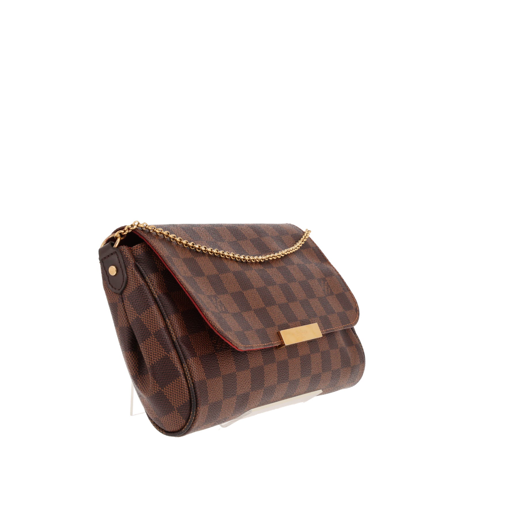 Bolso bandolera Louis Vuitton «Favorite» de lona Damier marrón y piel marrón