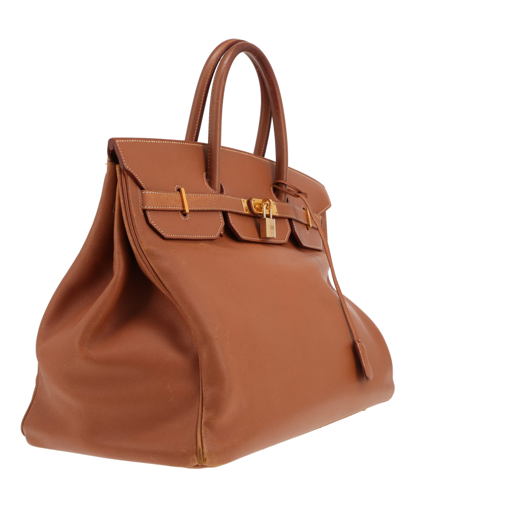 Hermès Birkin 40 cm handbag in Courchevel Gold leather