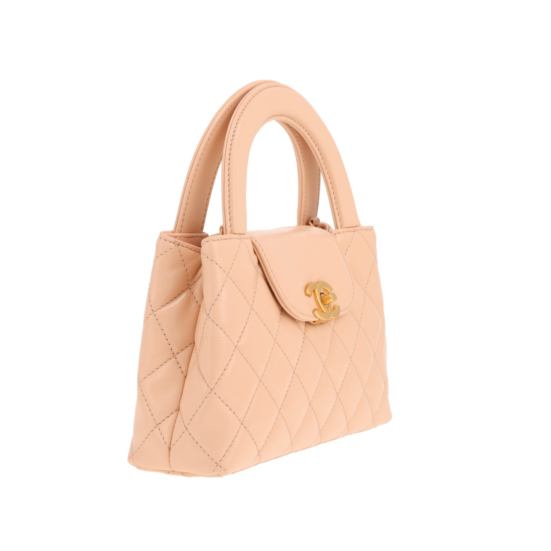 Sac à main Chanel  Mini Shopping en cuir beige