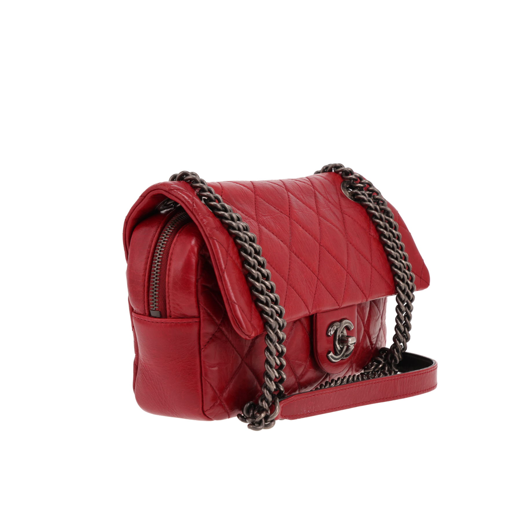 Borsa Chanel   in pelle trapuntata rossa