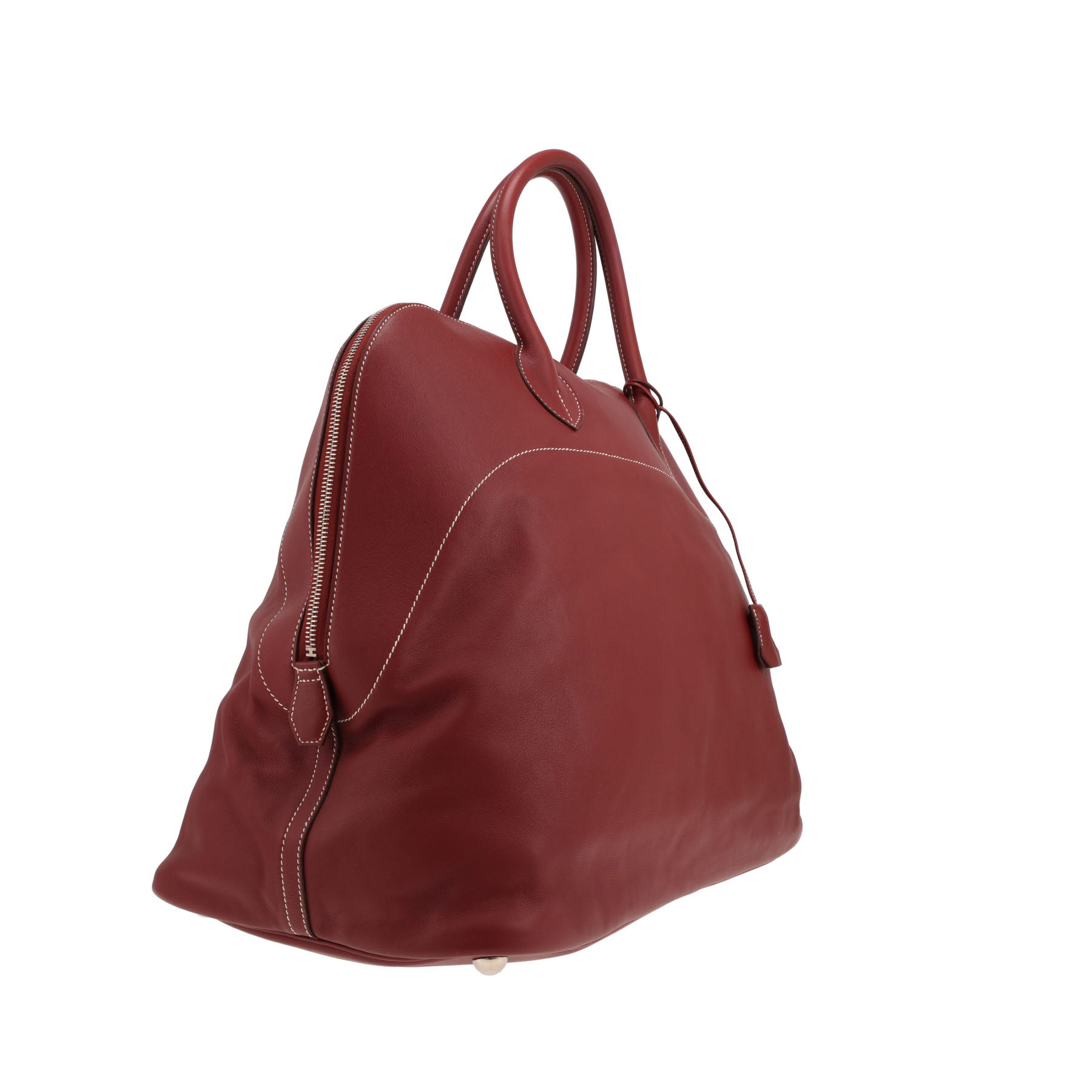 Hermès Bolide Relax travel bag in red Sikkim calfskin H
