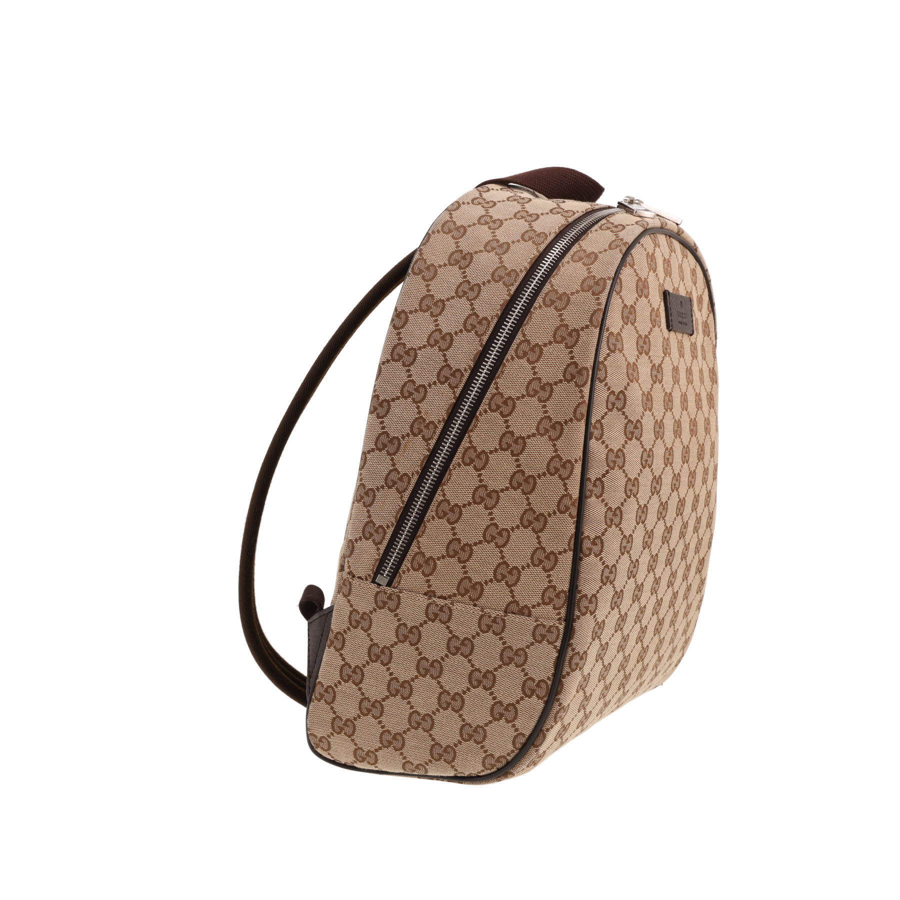 Gucci rucksack   in GG Supremé canvas and brown leather