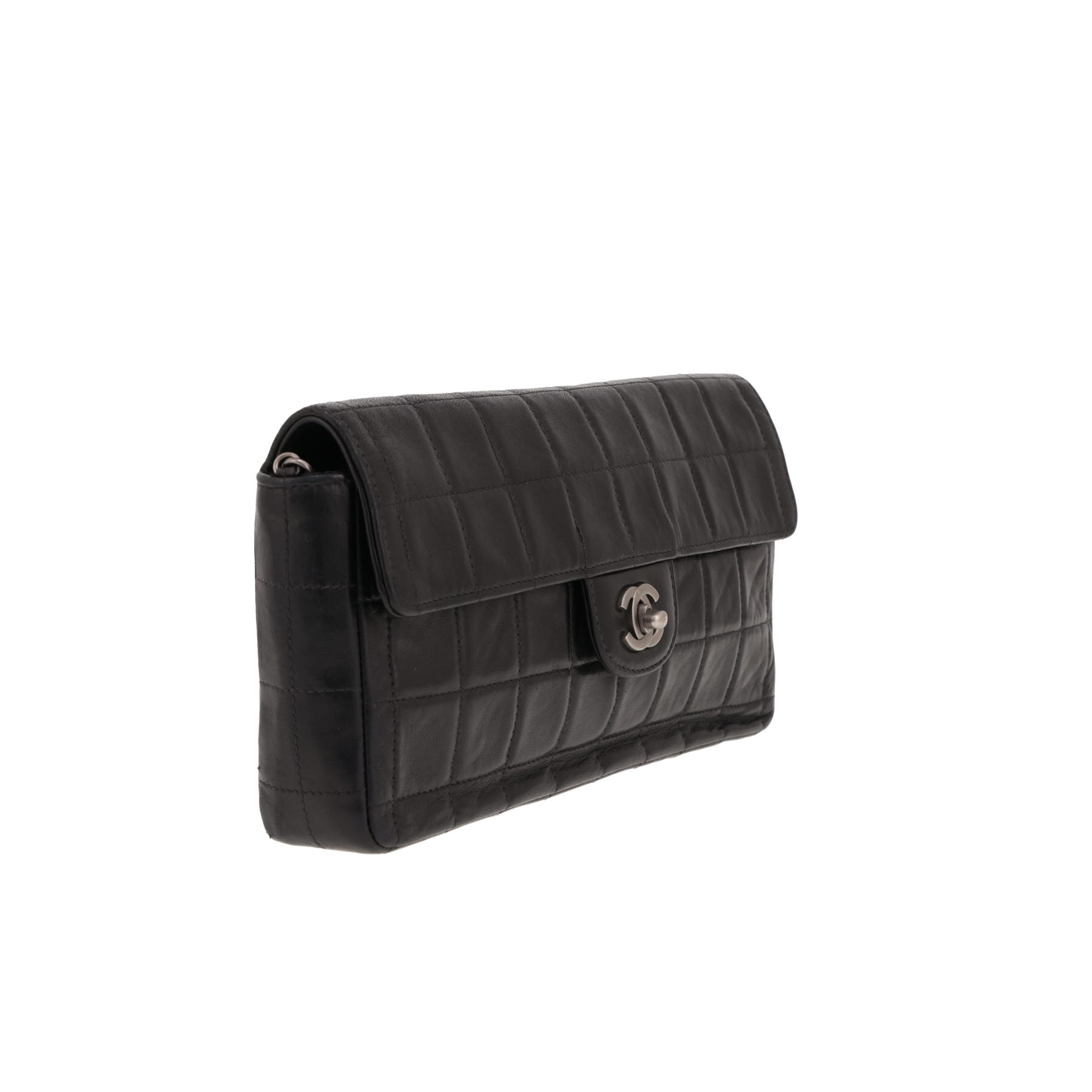 Sac à main Chanel  Choco bar en cuir matelassé noir