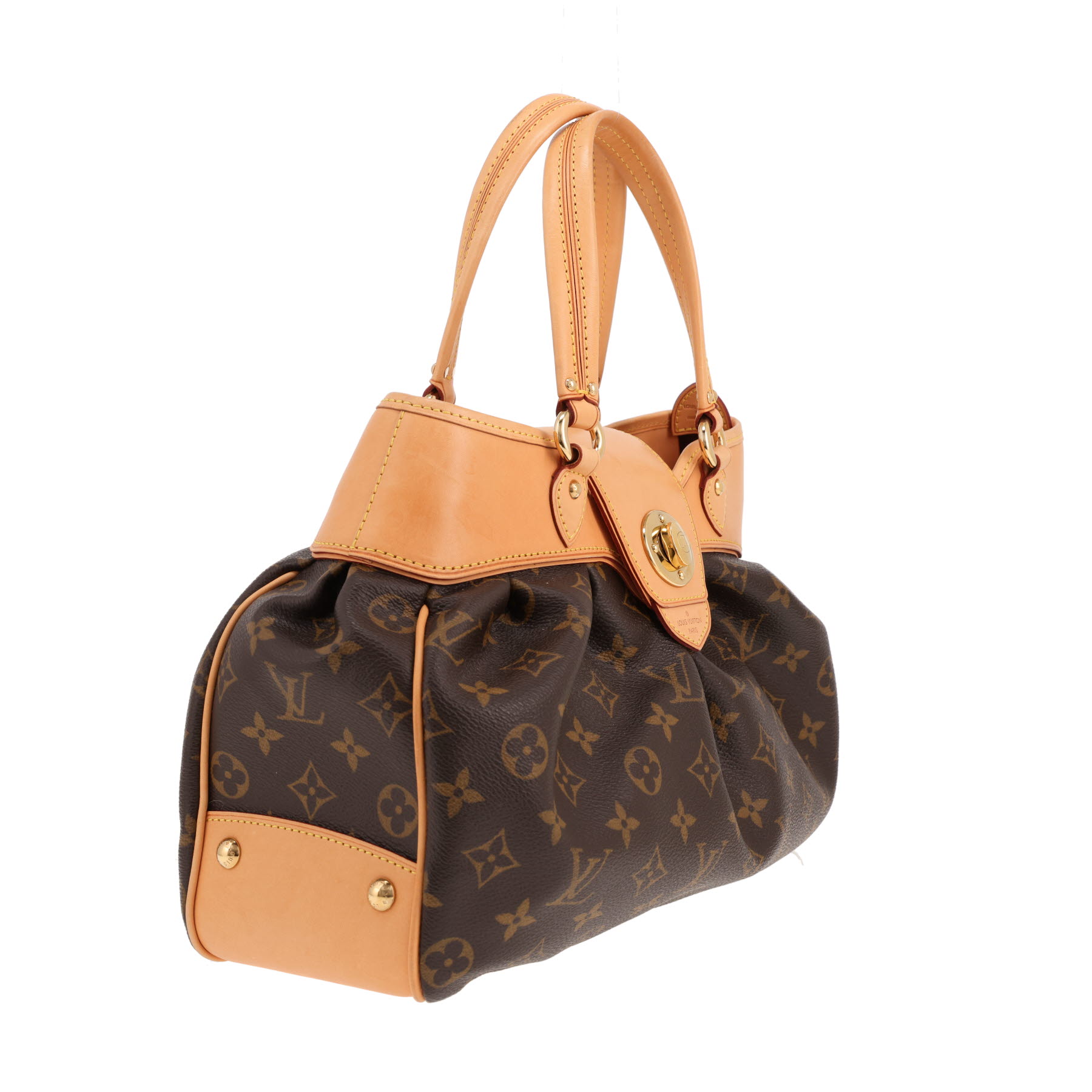 Borsa Louis Vuitton Boétie in tela Monogram marrone e pelle naturale
