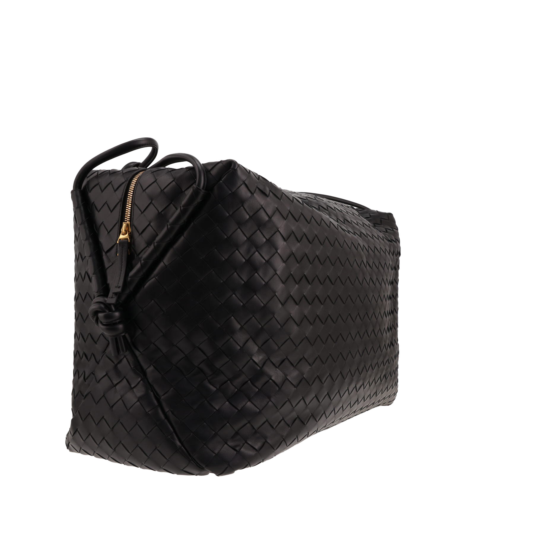 Bottega Veneta Loop travel bag in Noir intrecciato leather