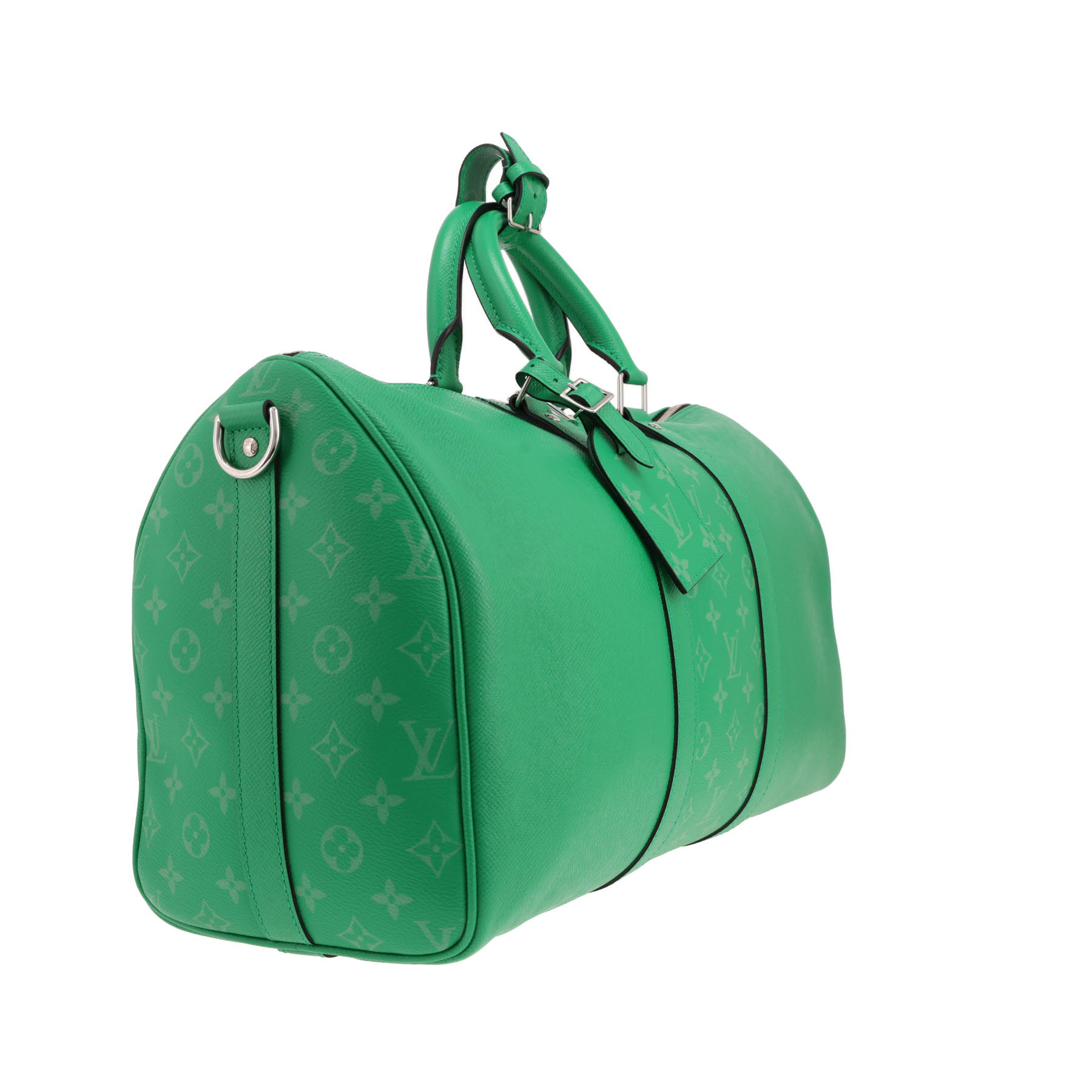 Sac de voyage Louis Vuitton  Keepall 45 en cuir Taïgarama vert