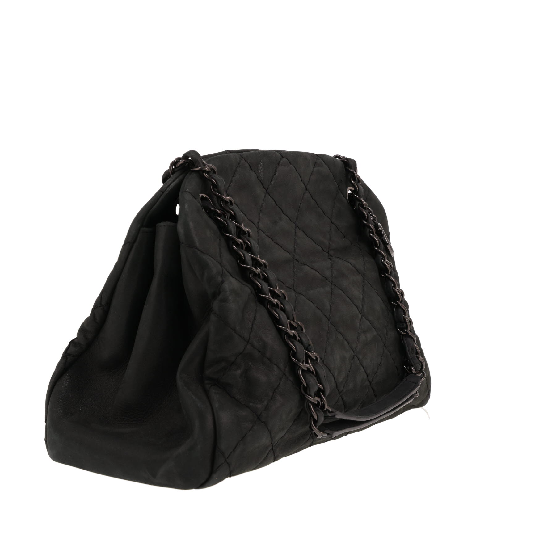 Borsa Chanel  Mademoiselle in pelle iridescente trapuntata nera