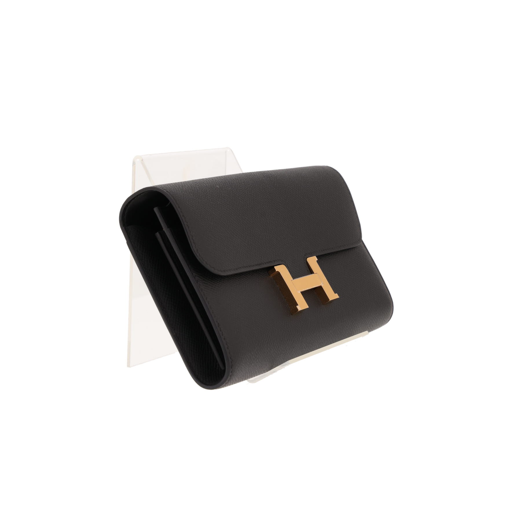 Hermès Constance Long To Go shoulder bag in black Epsom leather