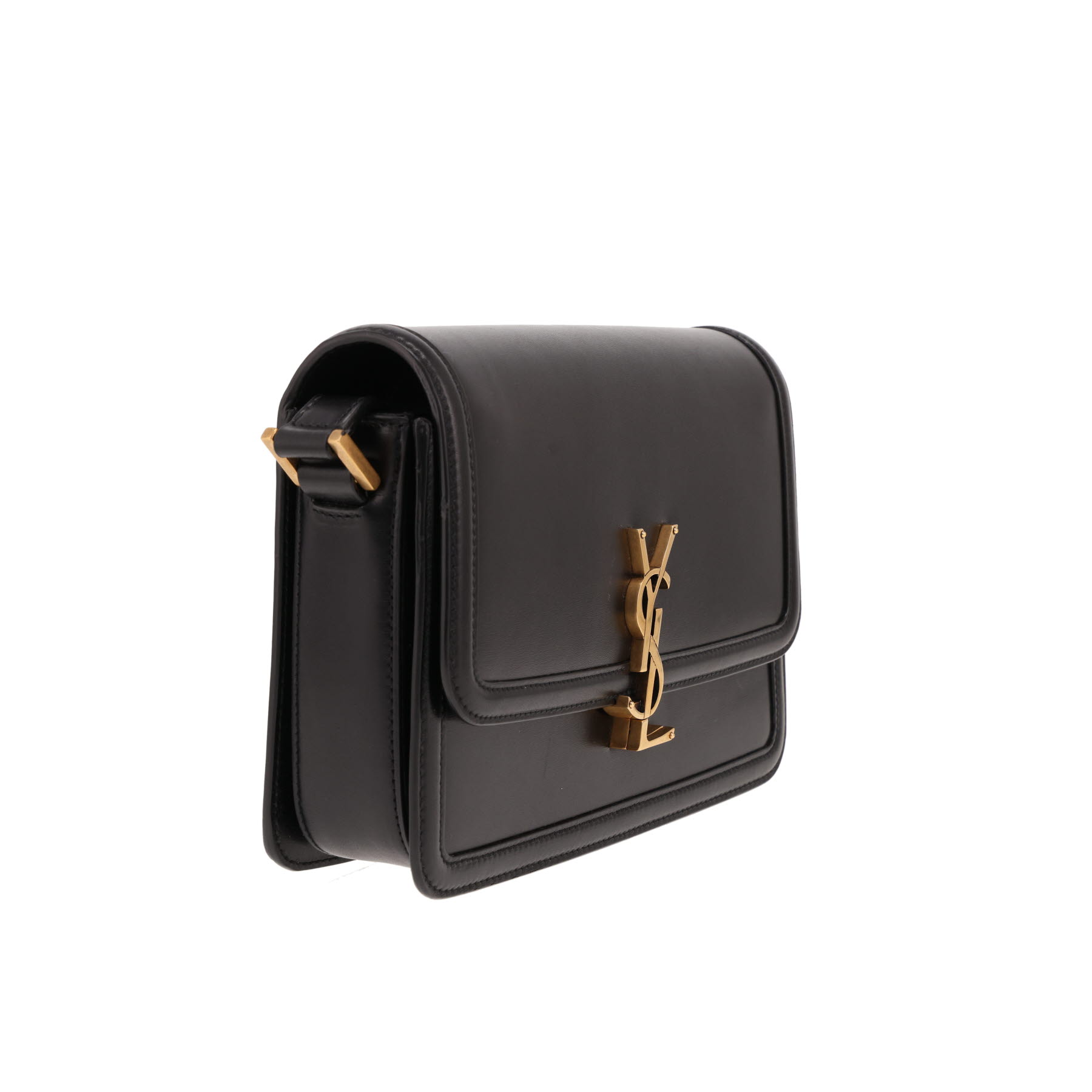 Sac à main Saint Laurent  Solférino en cuir noir