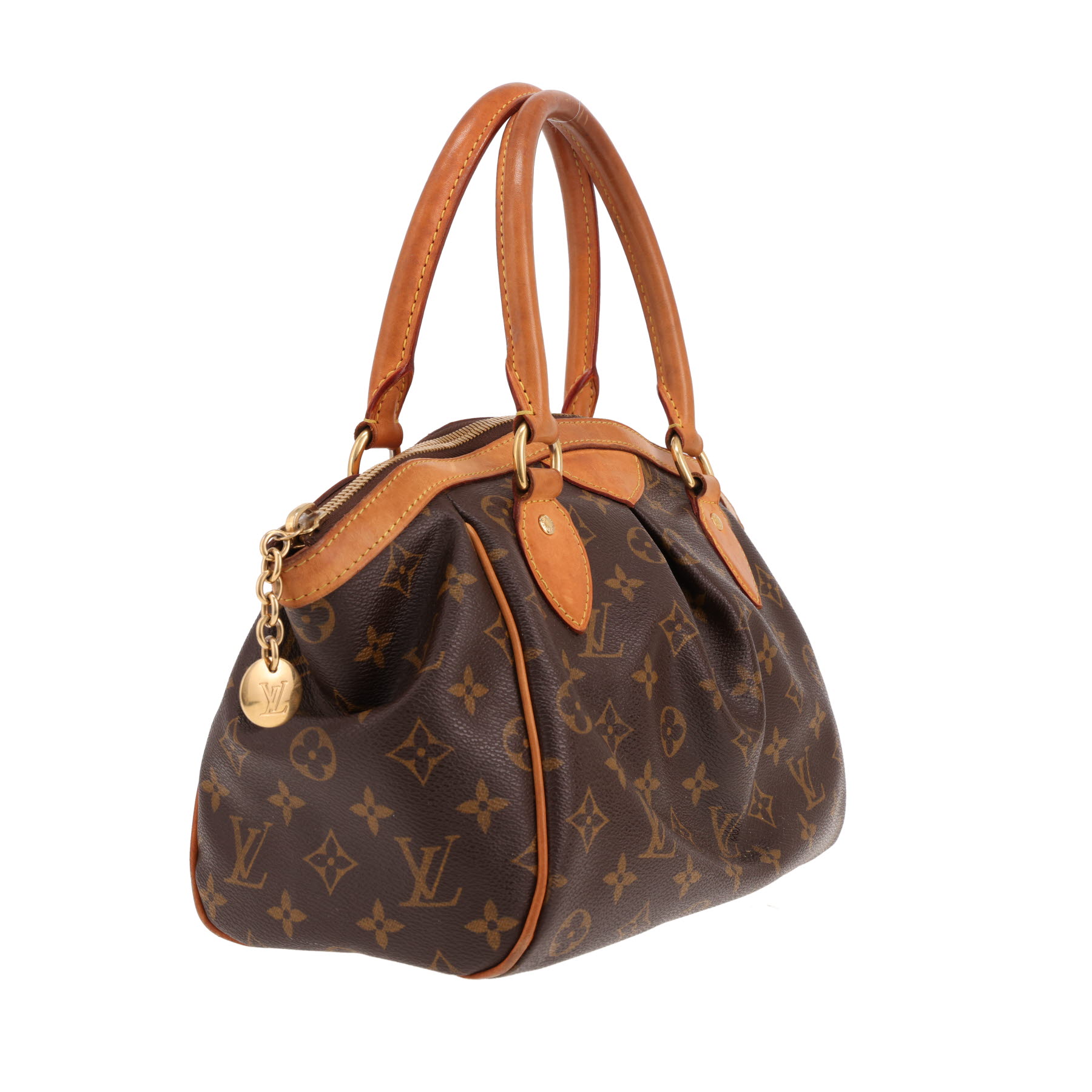 Sac à main Louis Vuitton  Tivoli en toile monogram marron et cuir naturel