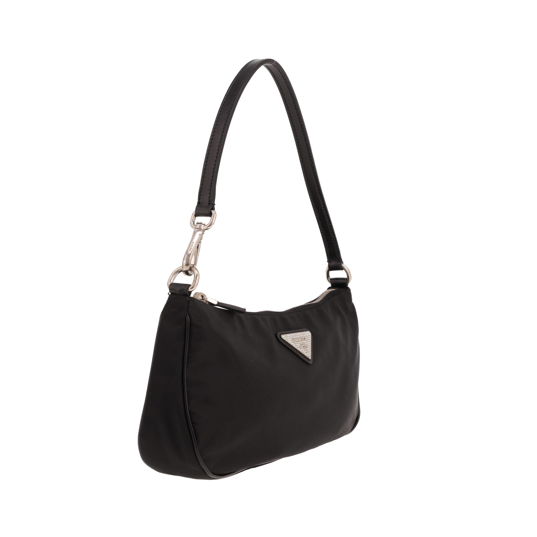 Bolso de mano Prada, reedición de 2005, de lona negra
