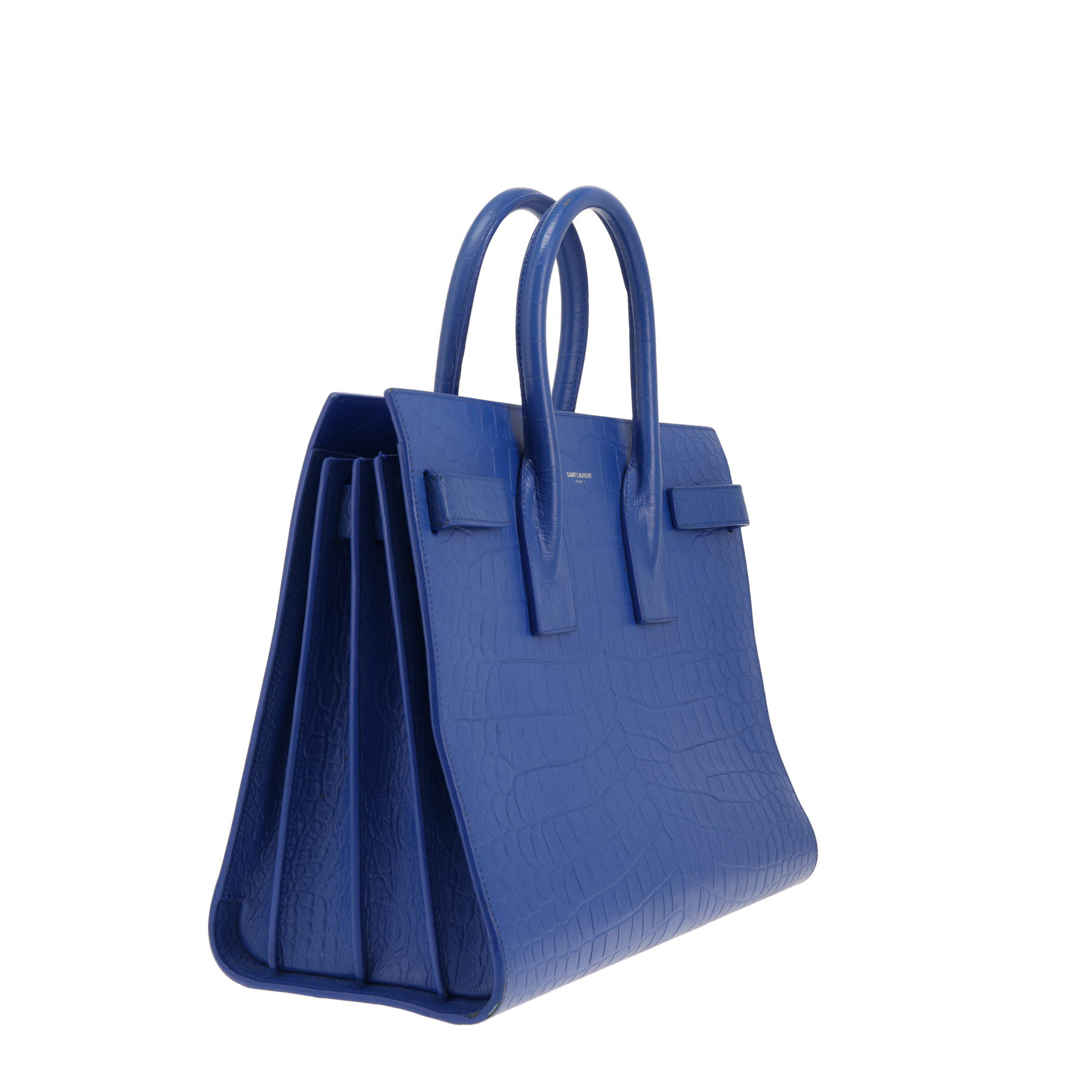 Sac à main Saint Laurent  Sac de jour small en cuir bleu- électrique