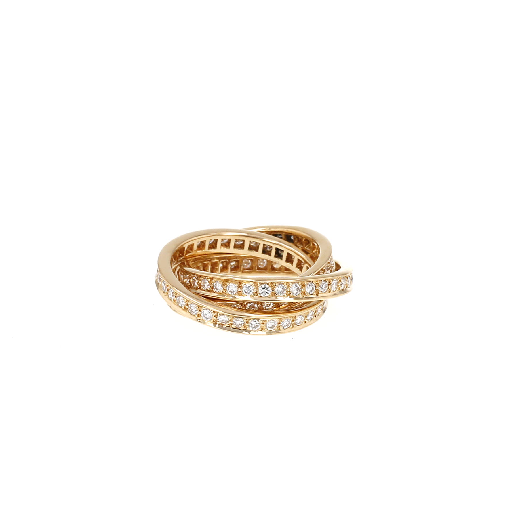 Bague Cartier Trinity en or jaune et diamants