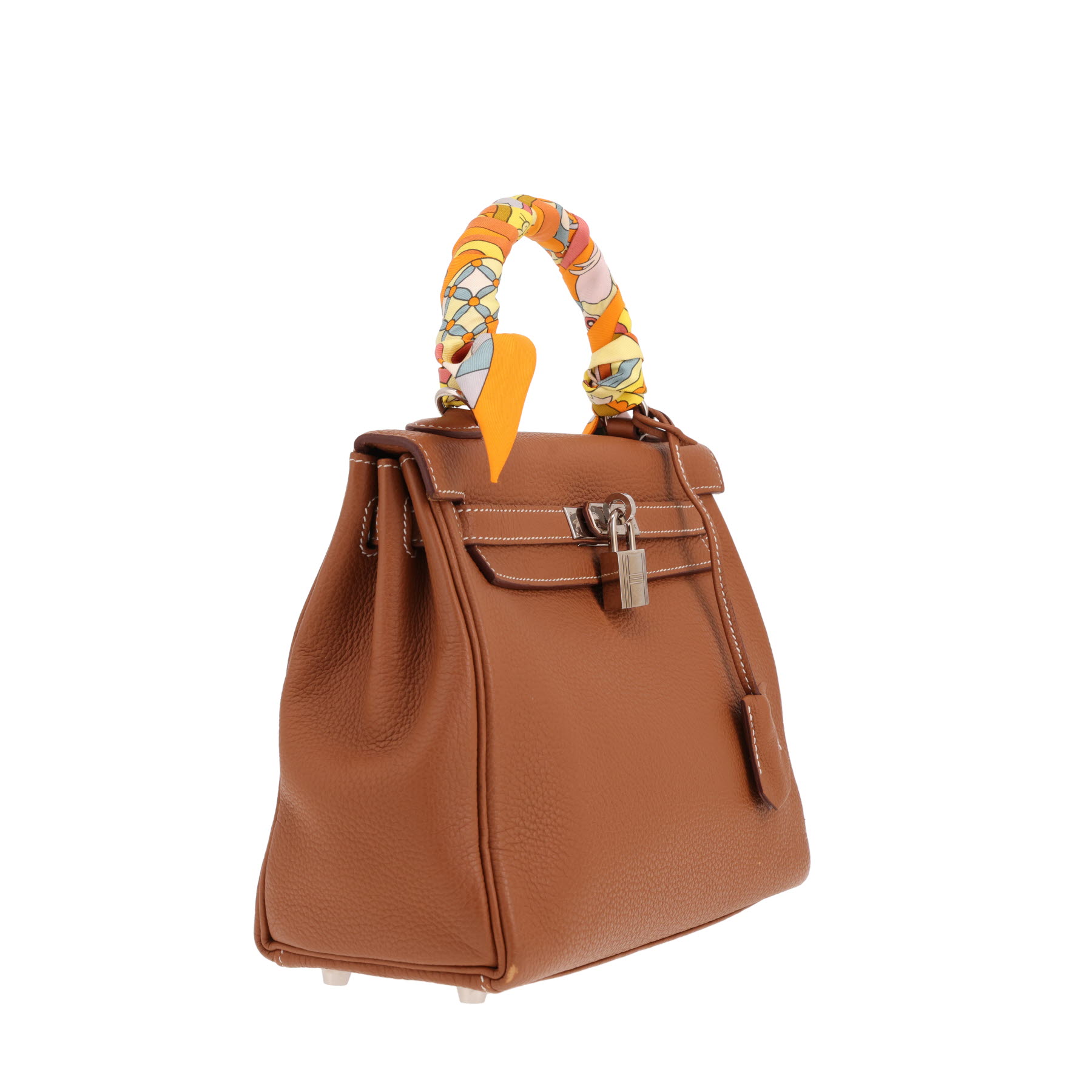 Hermès Kelly 25 cm handbag in Gold Togo leather