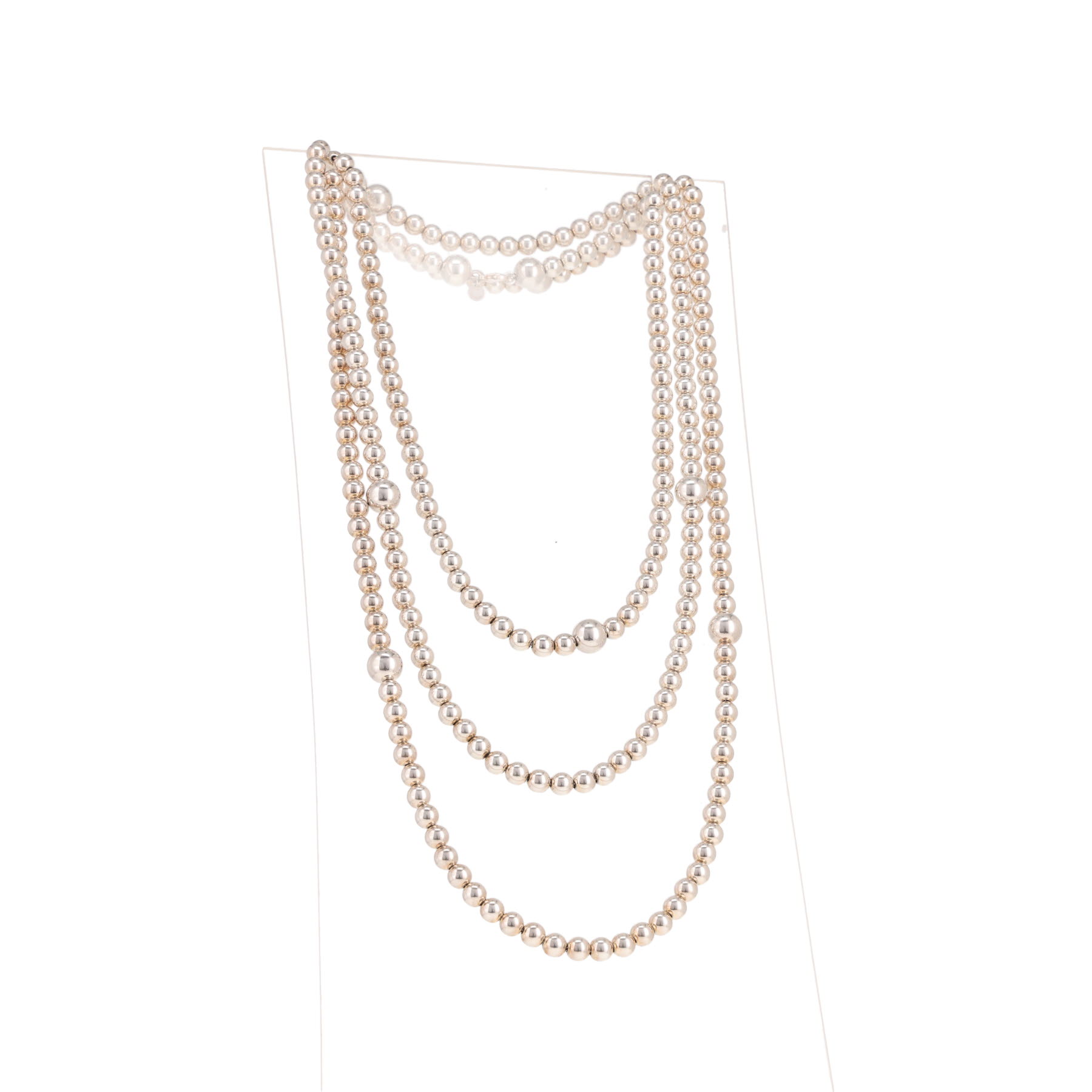 Long collier Tiffany Co Hard Wear Ball en argent