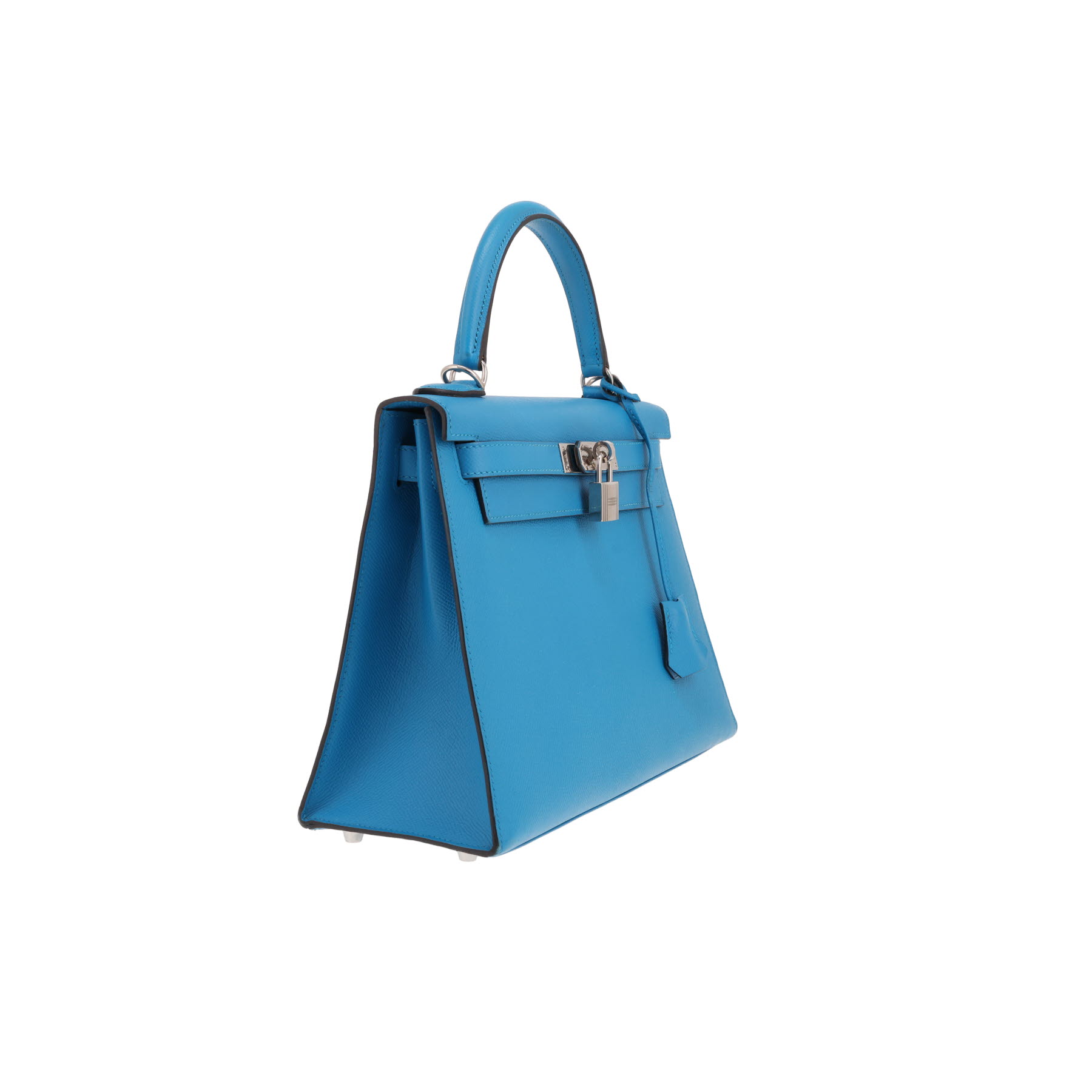 Sac à main Hermès  Kelly 28 cm en cuir epsom Bleu Zanzibar
