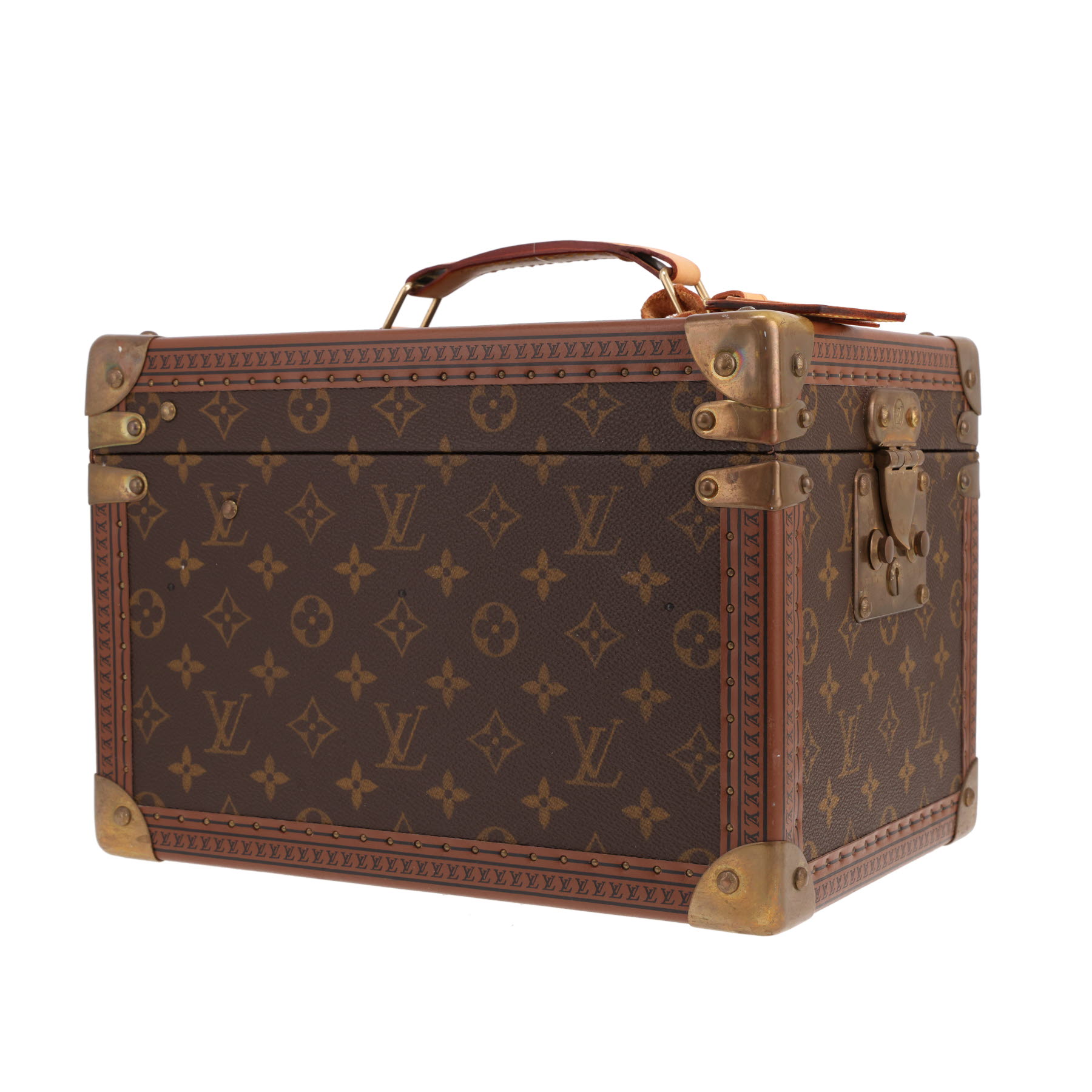 Vanity Louis Vuitton  Boîte à flacons en toile monogram et lozine marron