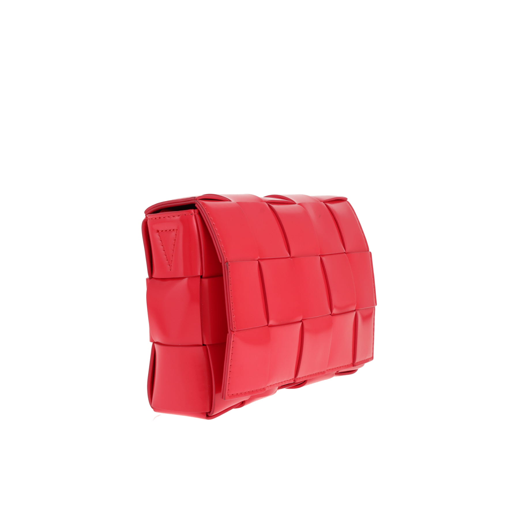Borsa a tracolla Bottega Veneta “Cassette” in pelle verniciata rosa