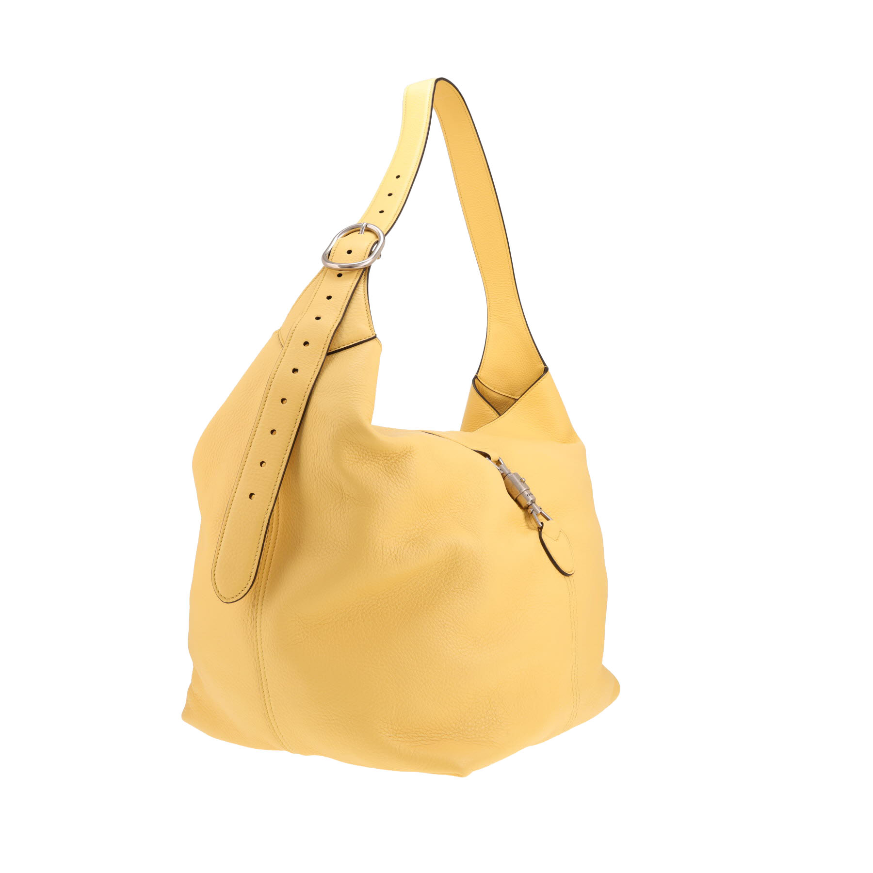 Borsa Gucci  Jackie modello grande  in pelle martellata gialla