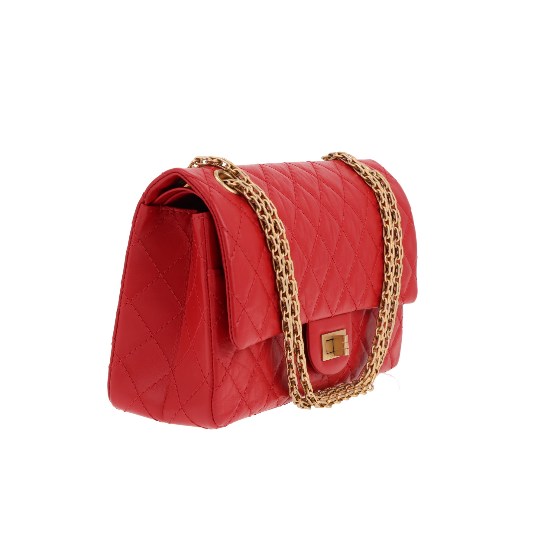 Sac bandoulière Chanel  2.55 en cuir matelassé rouge