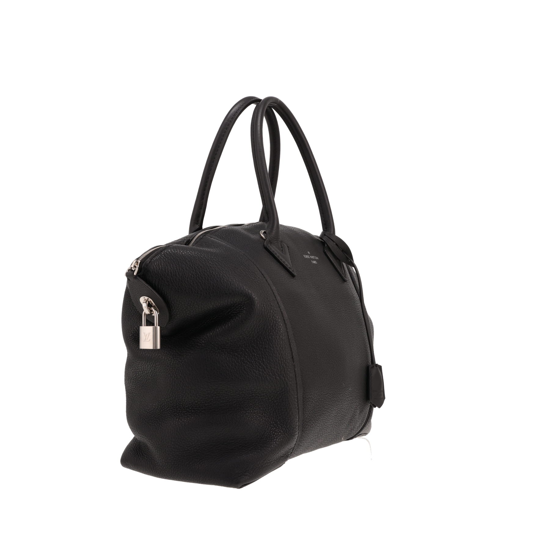 Sac à main Louis Vuitton  Lockit en cuir grainé noir