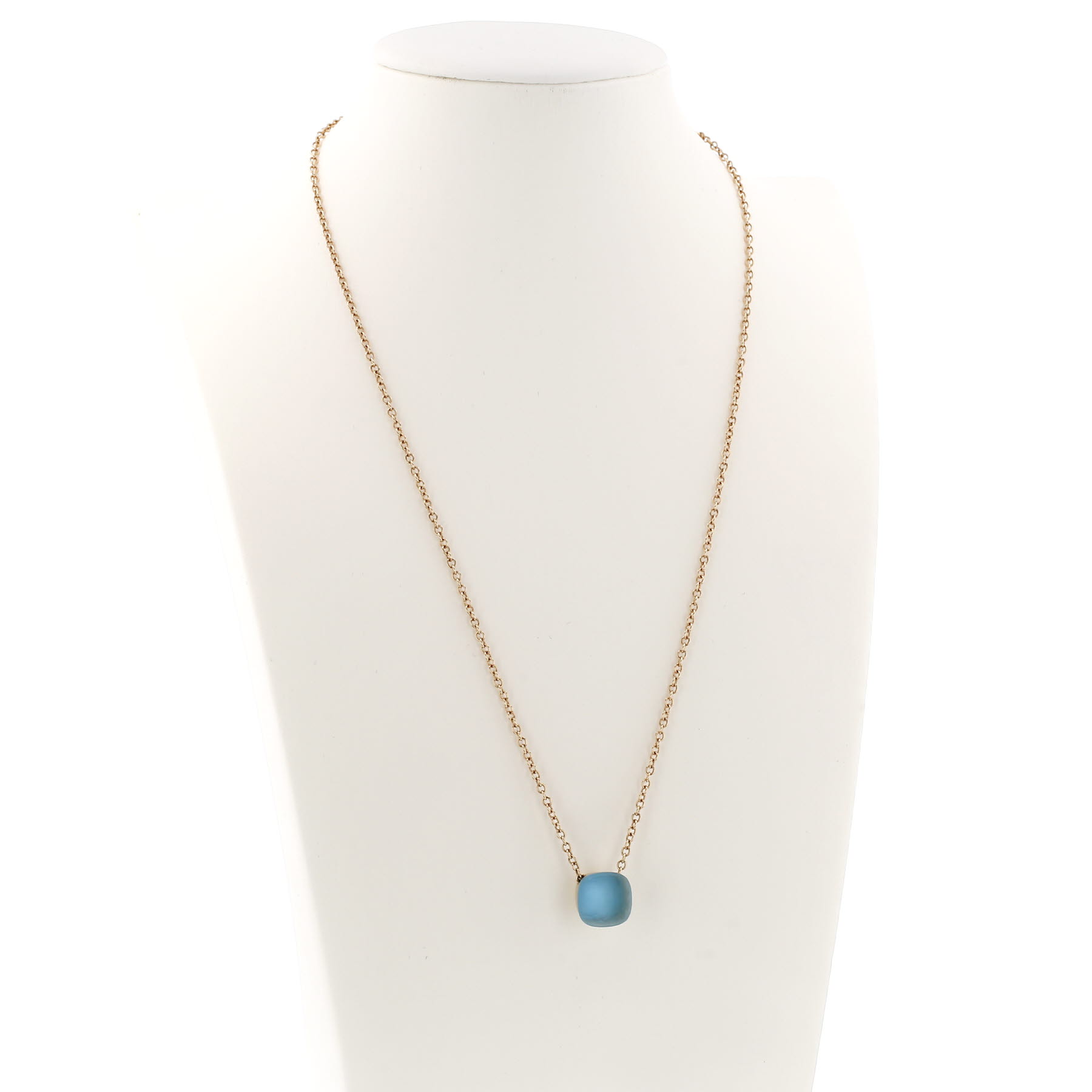 Pomellato Nudo Gelé necklace in rose gold, topaz and turquoise